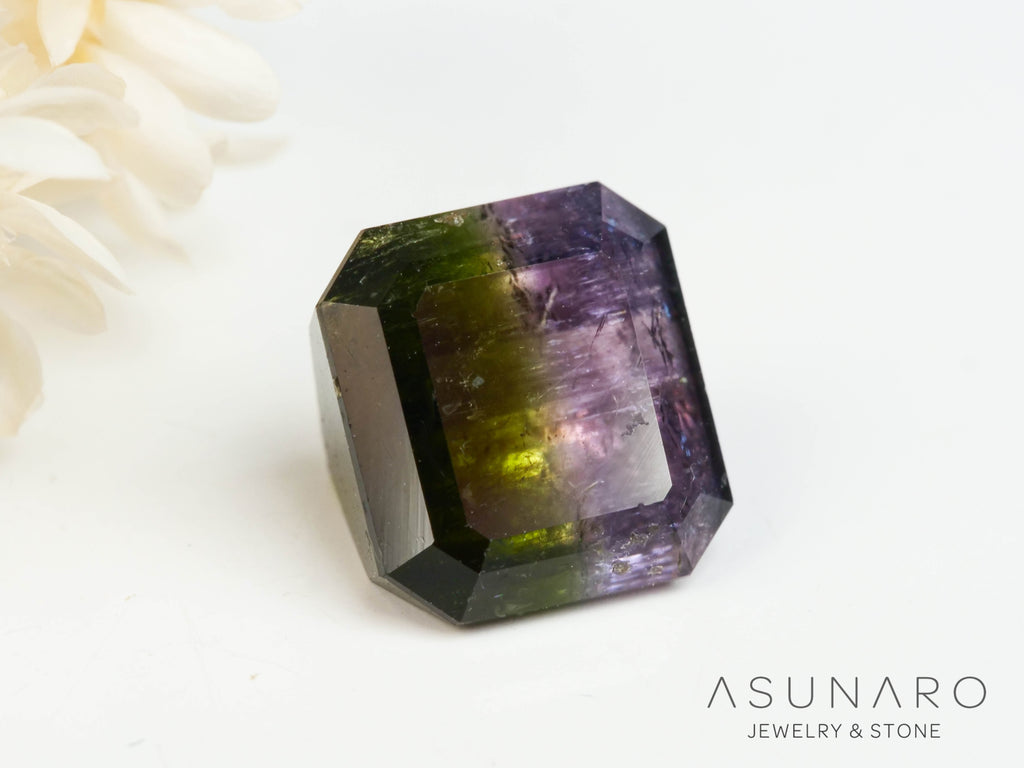 パーティーカラードトルマリン　エメラルドカット　アフガニスタン産　2.11ct【250313-2793】