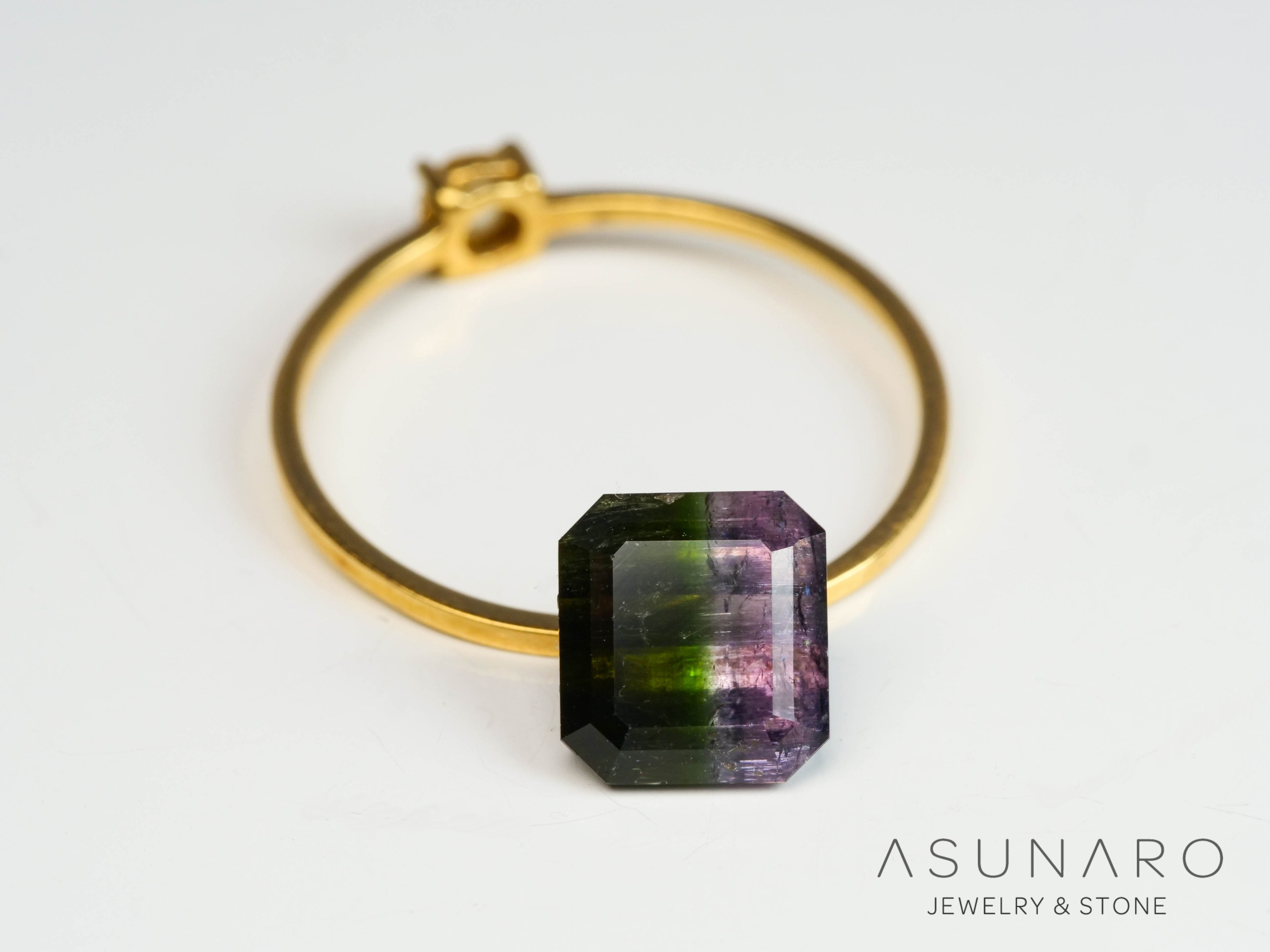 パーティーカラードトルマリン　エメラルドカット　アフガニスタン産　2.11ct【250313-2793】