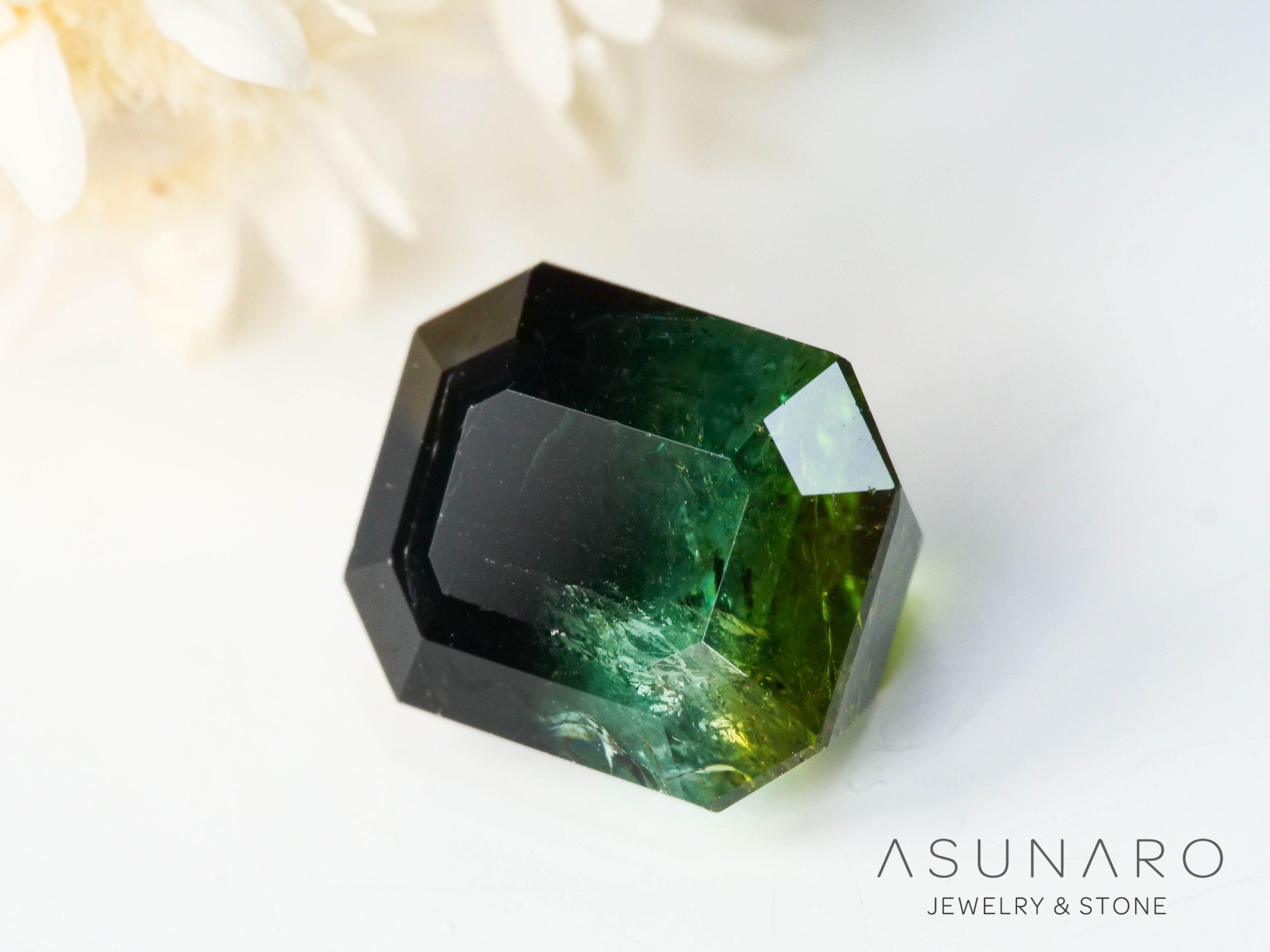 パーティーカラードトルマリン　エメラルドカット　アフガニスタン産　3.00ct【250313-2794】