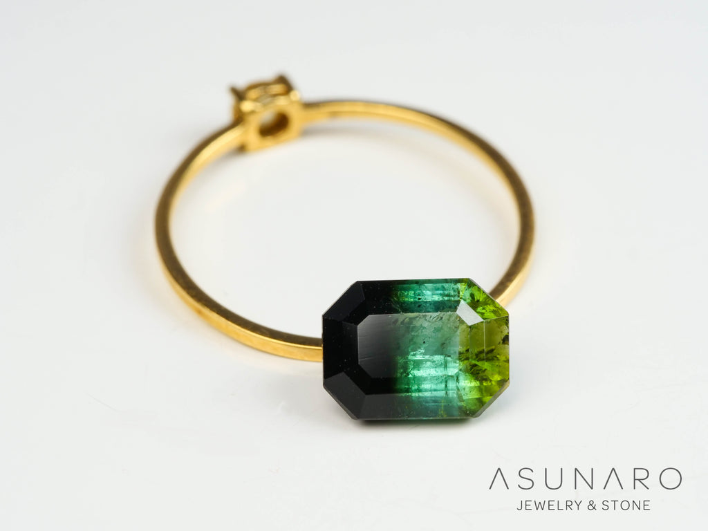 パーティーカラードトルマリン　エメラルドカット　アフガニスタン産　2.24ct【250313-2795】