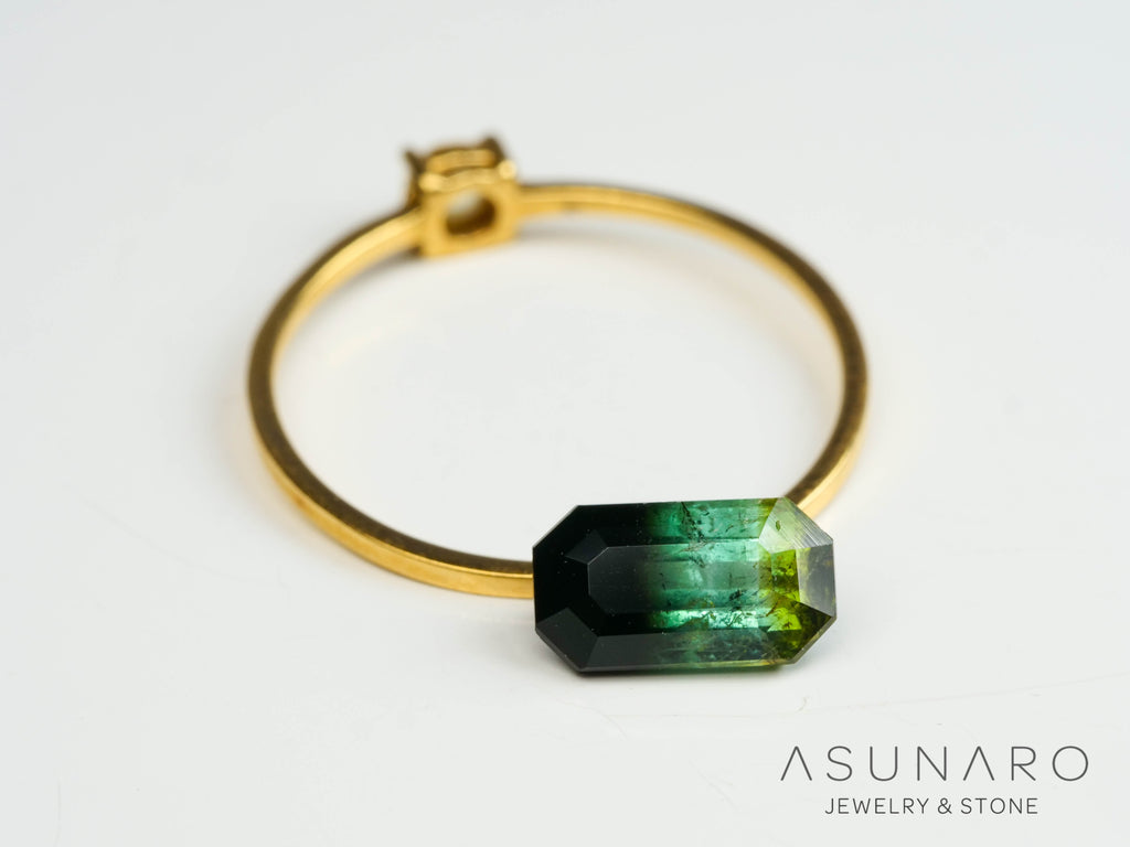 パーティーカラードトルマリン　エメラルドカット　アフガニスタン産　1.25ct【250313-2796】