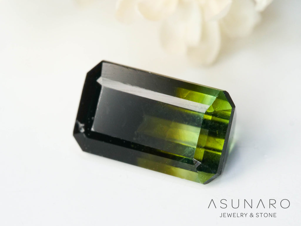 パーティーカラードトルマリン　エメラルドカット　アフガニスタン産　1.34ct【250313-2797】