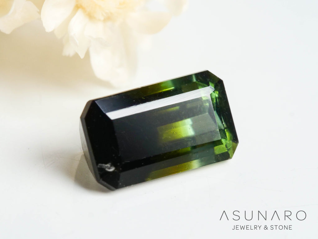 パーティーカラードトルマリン　エメラルドカット　アフガニスタン産　1.34ct【250313-2797】