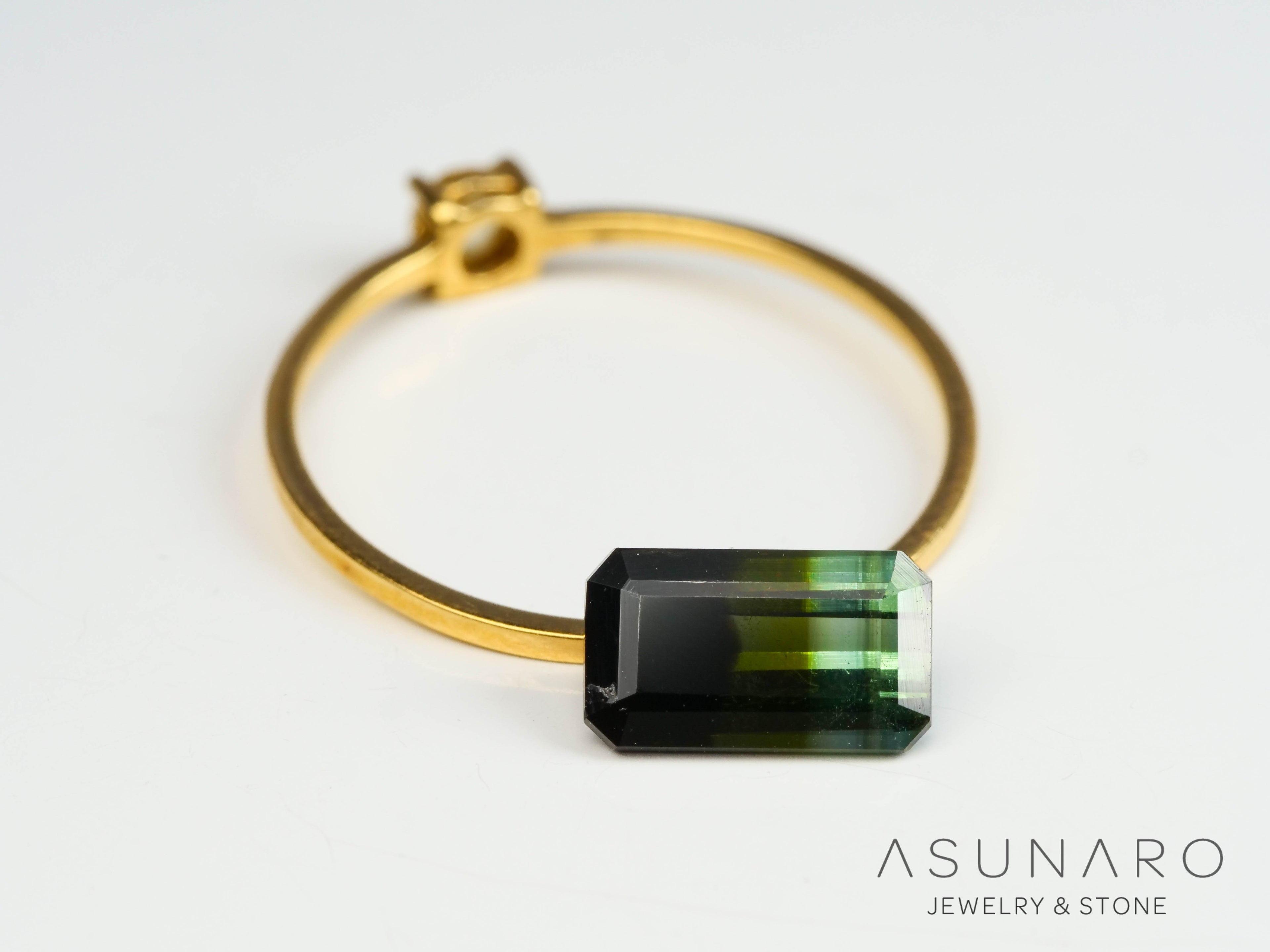 パーティーカラードトルマリン　エメラルドカット　アフガニスタン産　1.34ct【250313-2797】