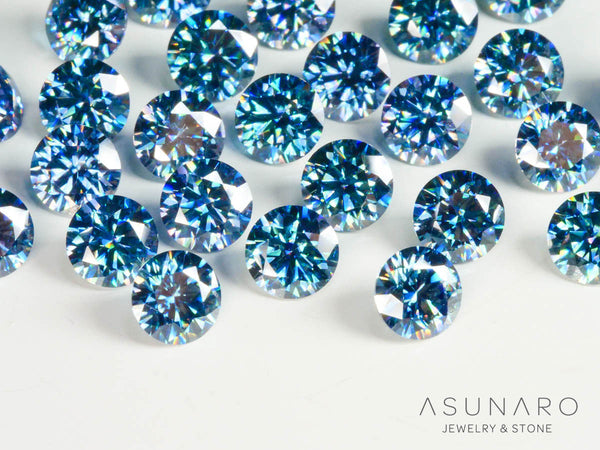 【4時間限定ゲリラ販売】抜群のテリ感💎✨ブルーモアッサナイト ラウンドカット 4mm【ltd2502032】特別販売