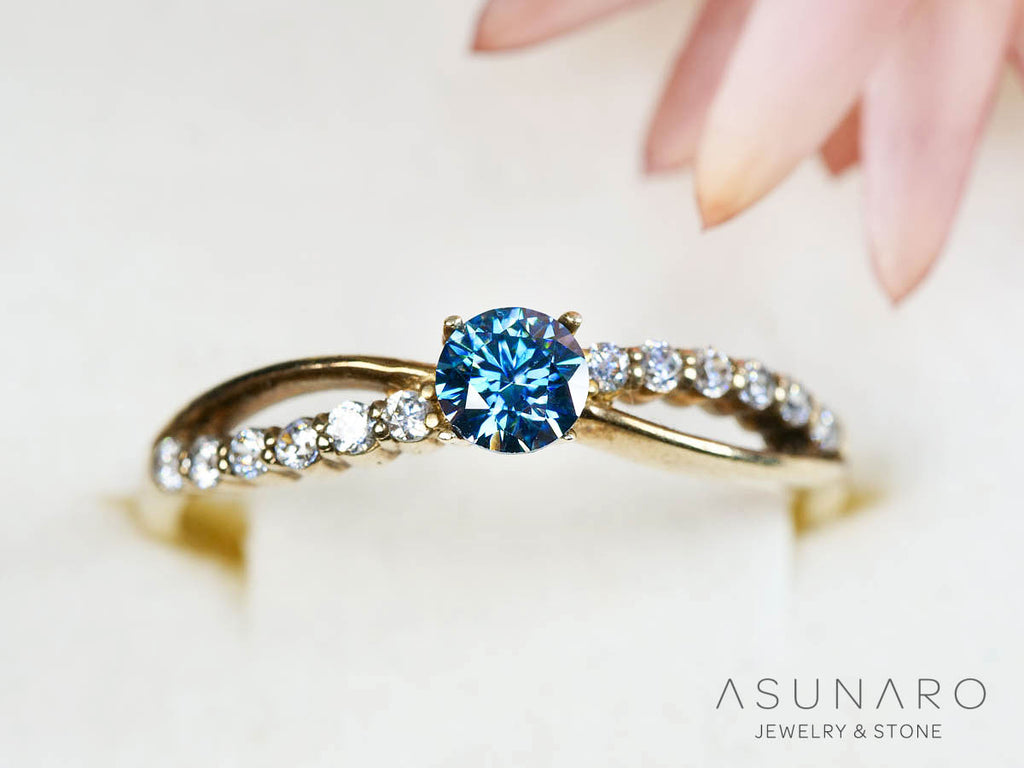 【4時間限定ゲリラ販売】抜群のテリ感💎✨ブルーモアッサナイト ラウンドカット 4mm【ltd2502032】特別販売