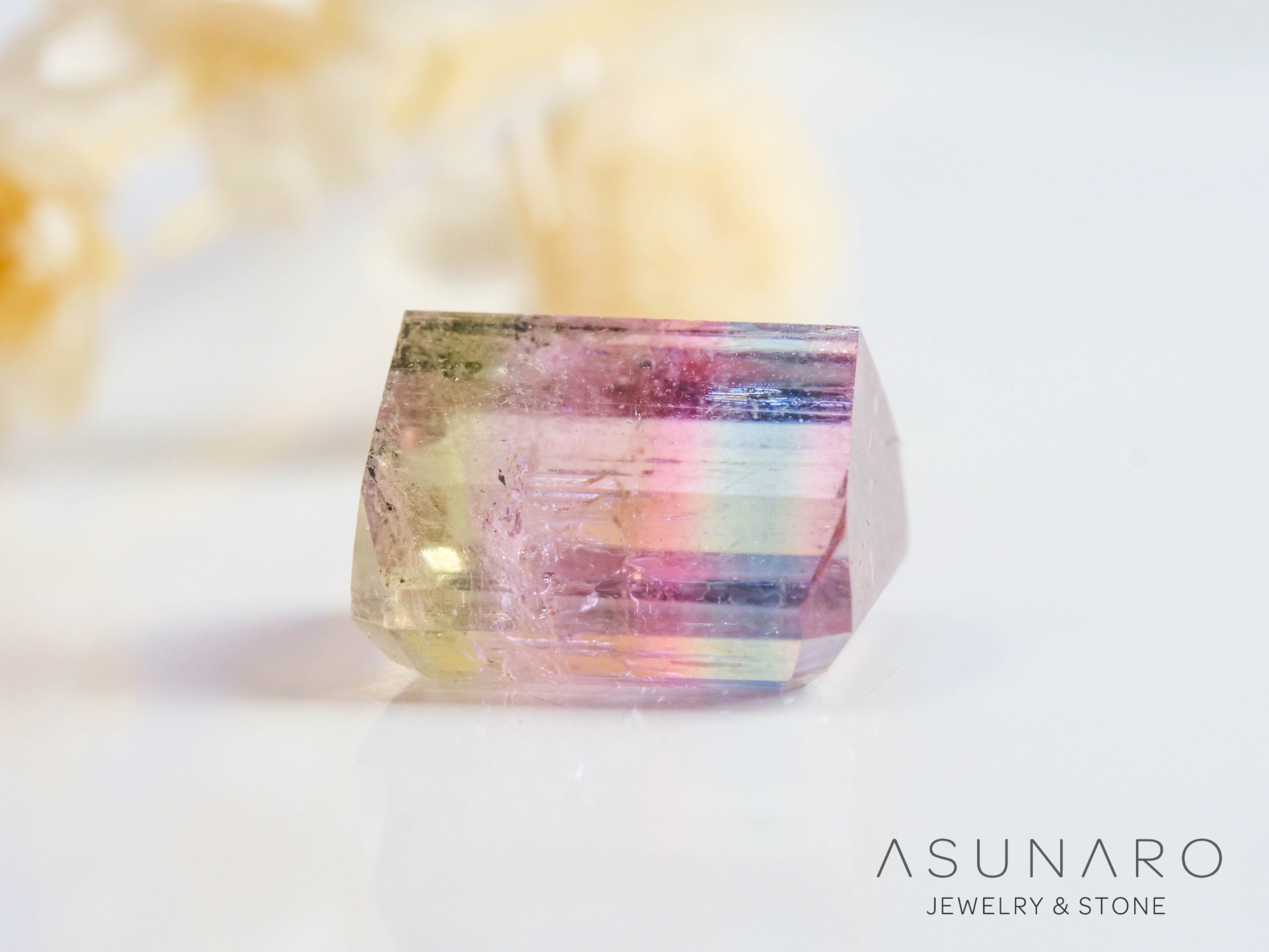 パーティーカラードトルマリン　エメラルドカット　アフガニスタン産　3.29ct【250409-2843】