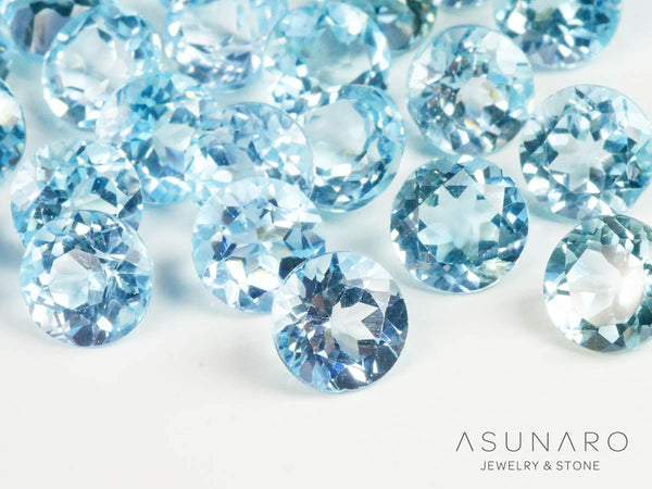 【4時間限定ゲリラ販売】透明感抜群🌟爽やかブルートパーズ　ラウンド6mm【ltd2502271】特別販売