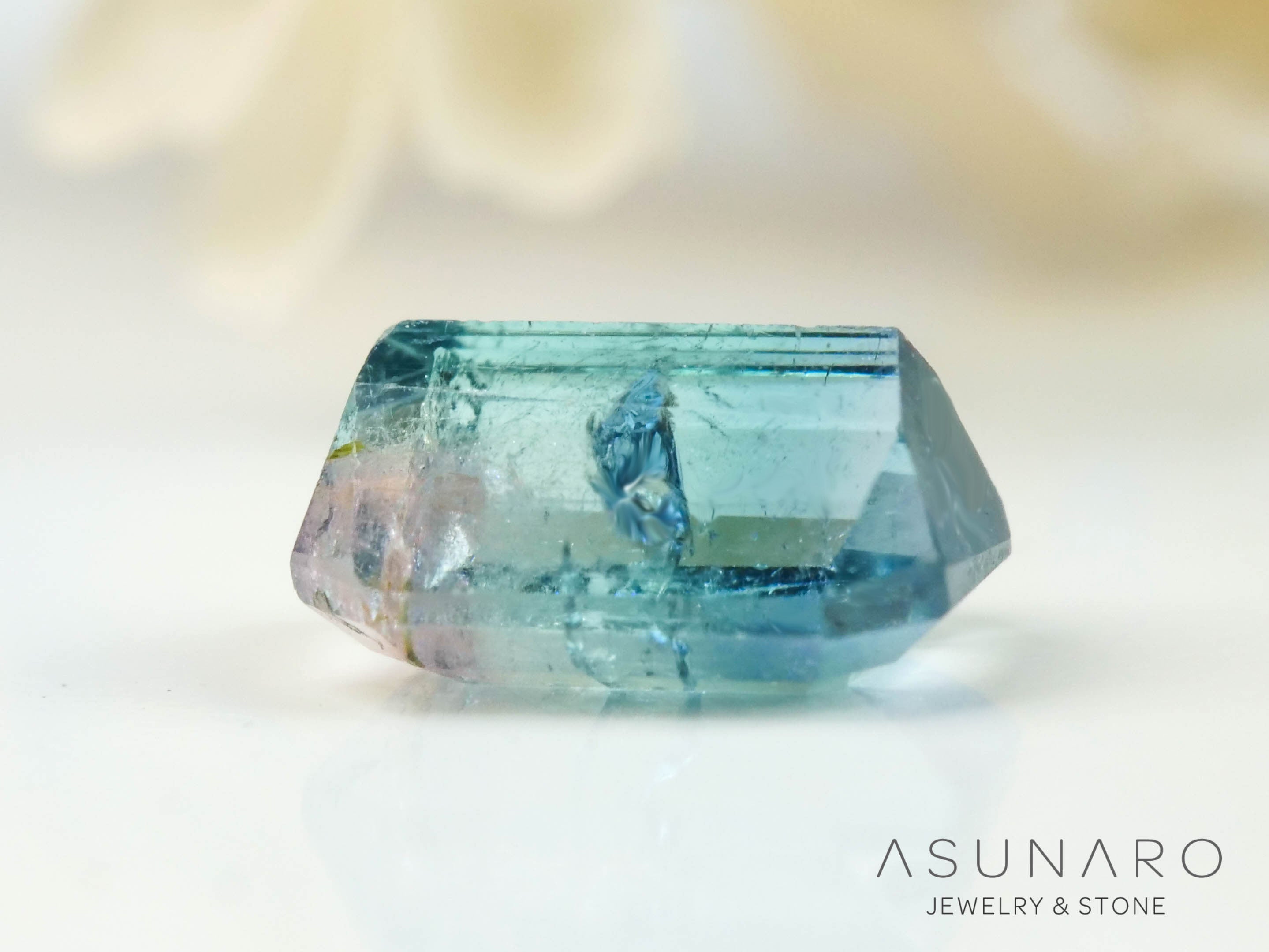 バイカラートルマリン　エメラルドカット　アフガニスタン産　0.39ct【250409-2845】