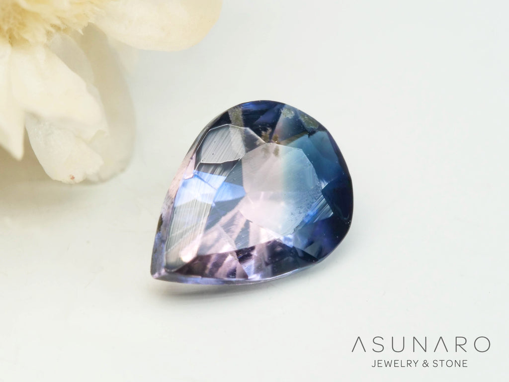 バイカラートルマリン　ペアシェイプ　アフガニスタン産　0.26ct【250409-2848】