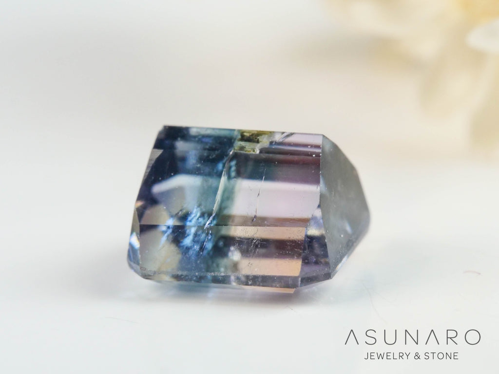バイカラートルマリン　エメラルドカット　アフガニスタン産　1.06ct【250409-2850】