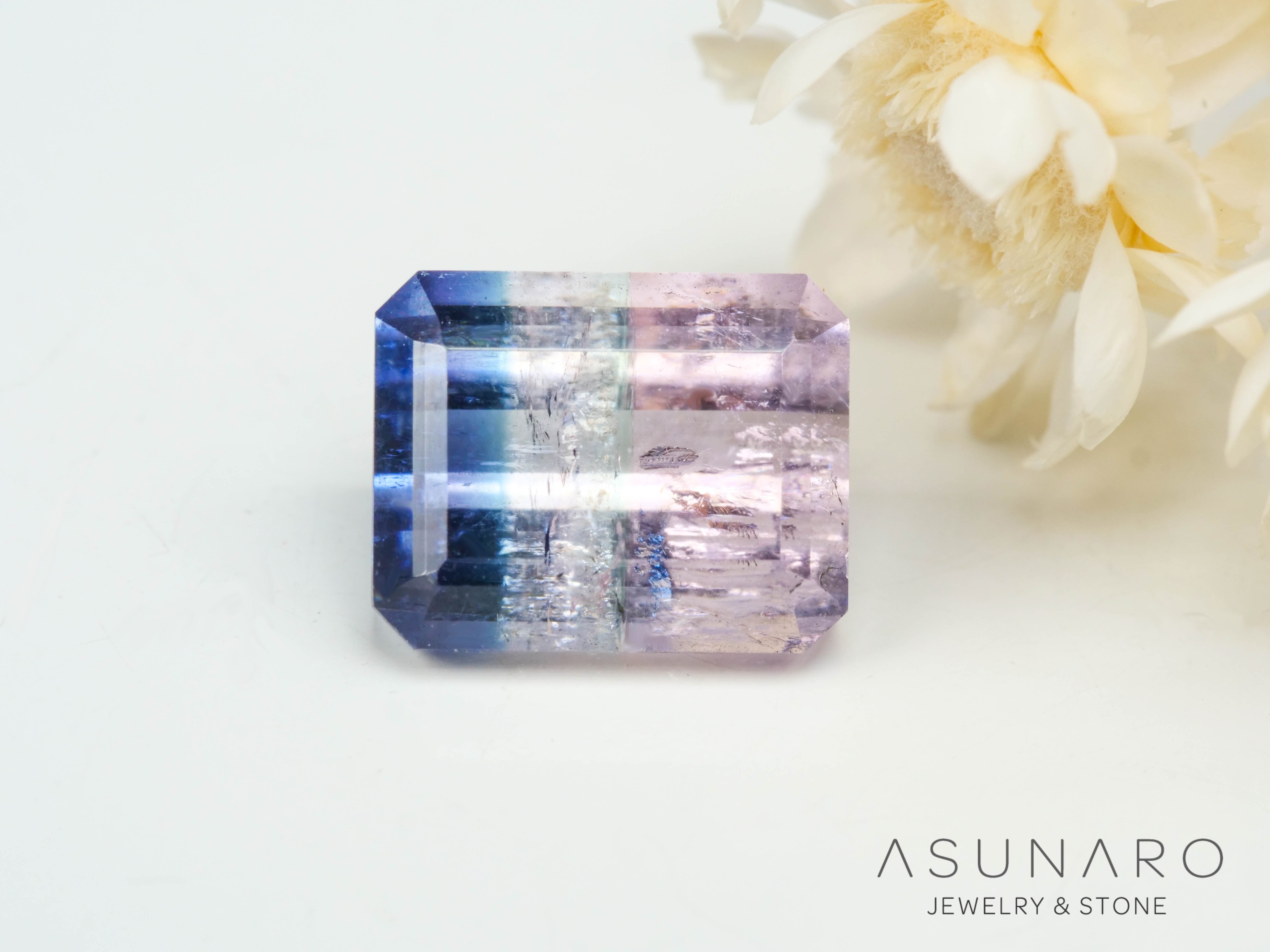 バイカラートルマリン エメラルドカット アフガニスタン産 1.74ct