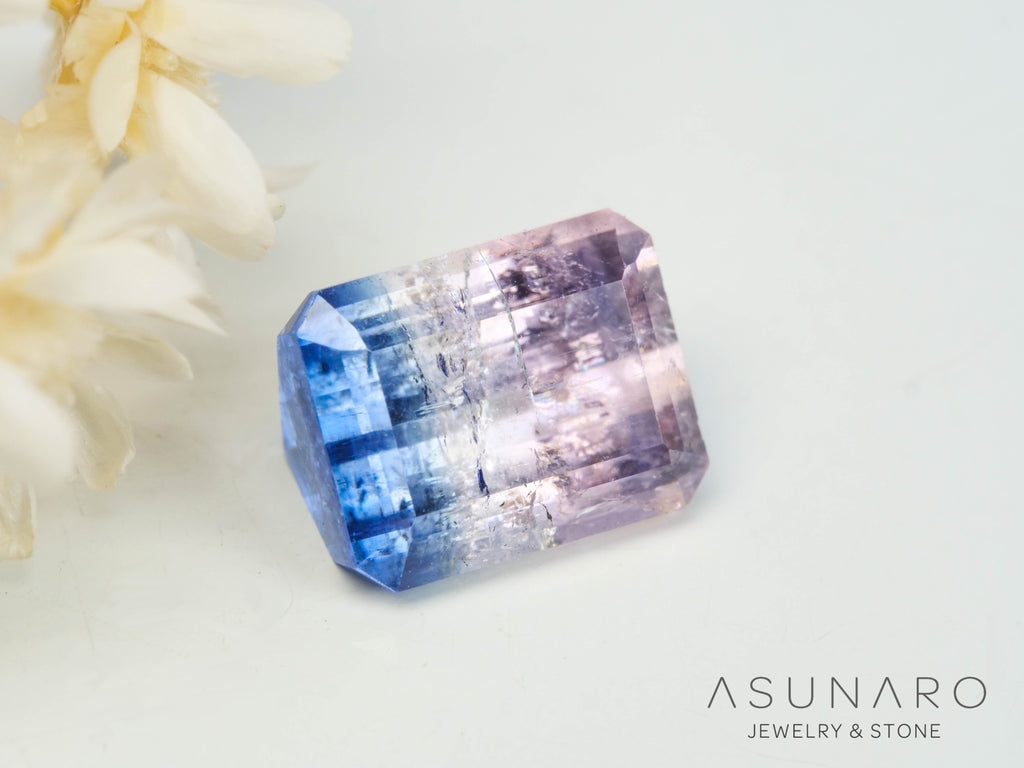 バイカラートルマリン　エメラルドカット　アフガニスタン産　1.74ct【250409-2852】