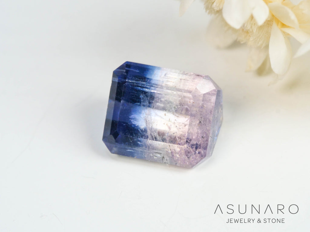 バイカラートルマリン　エメラルドカット　アフガニスタン産　1.53ct【250409-2853】