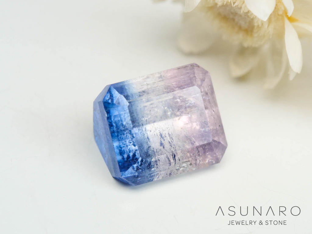 バイカラートルマリン　エメラルドカット　アフガニスタン産　1.53ct【250409-2853】