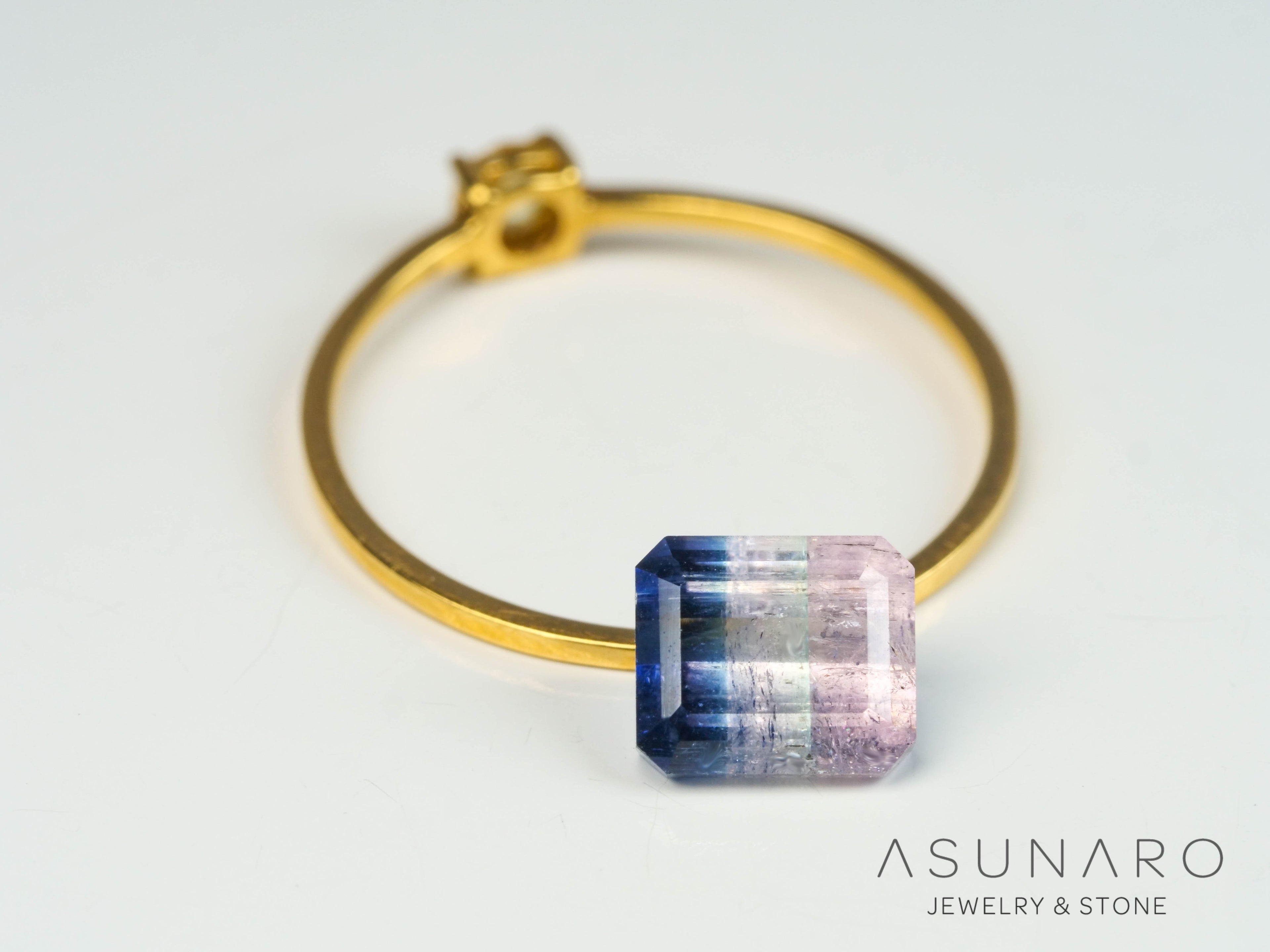 バイカラートルマリン　エメラルドカット　アフガニスタン産　1.53ct【250409-2853】