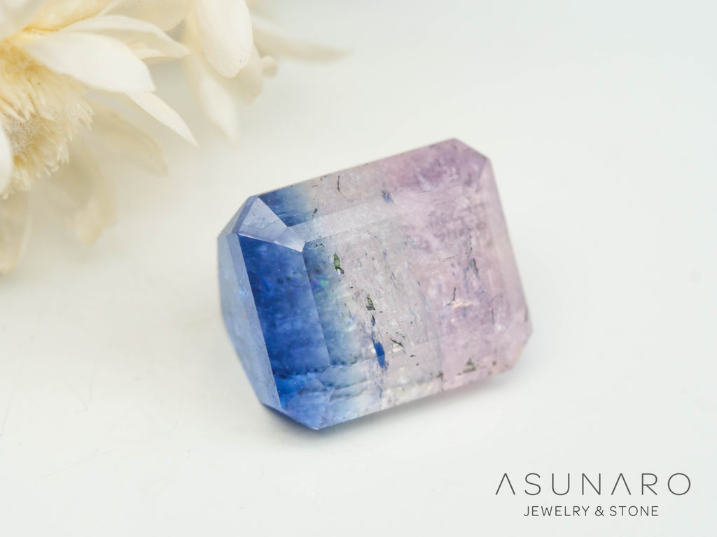 バイカラートルマリン　エメラルドカット　アフガニスタン産　1.67ct【250409-2854】