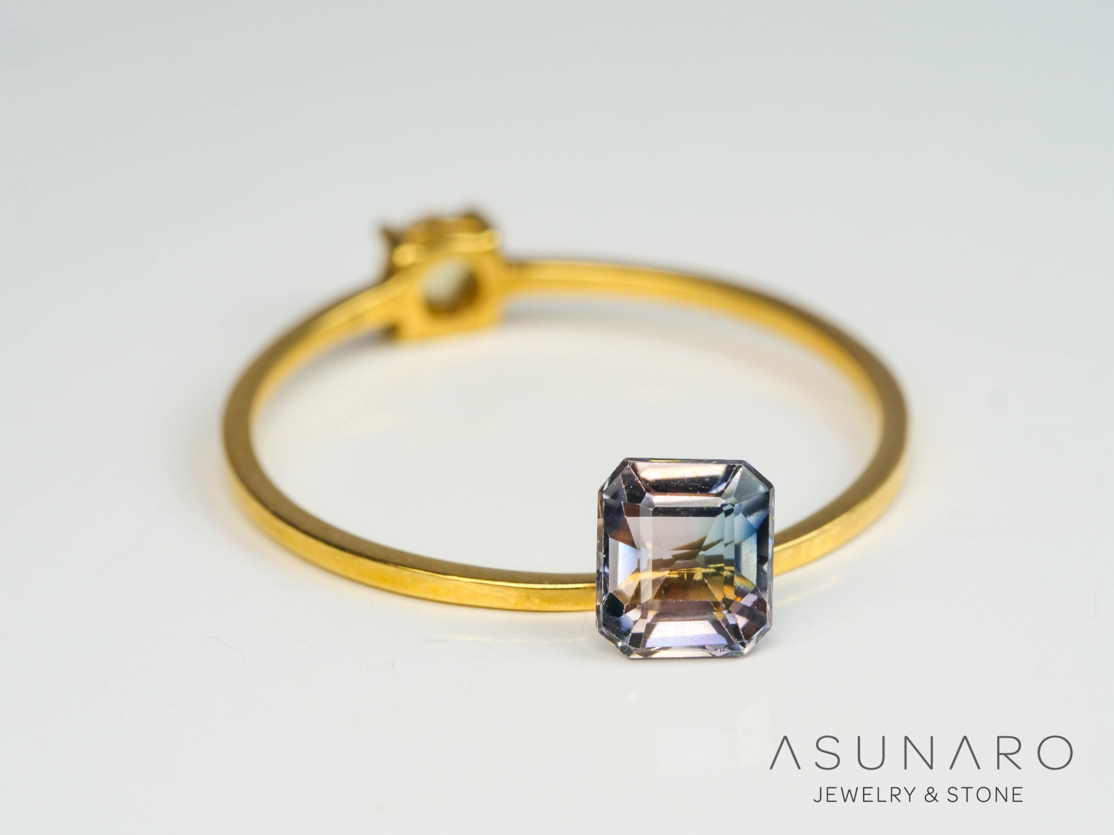 バイカラートルマリン　エメラルドカット　アフガニスタン産　0.63ct【250409-2855】