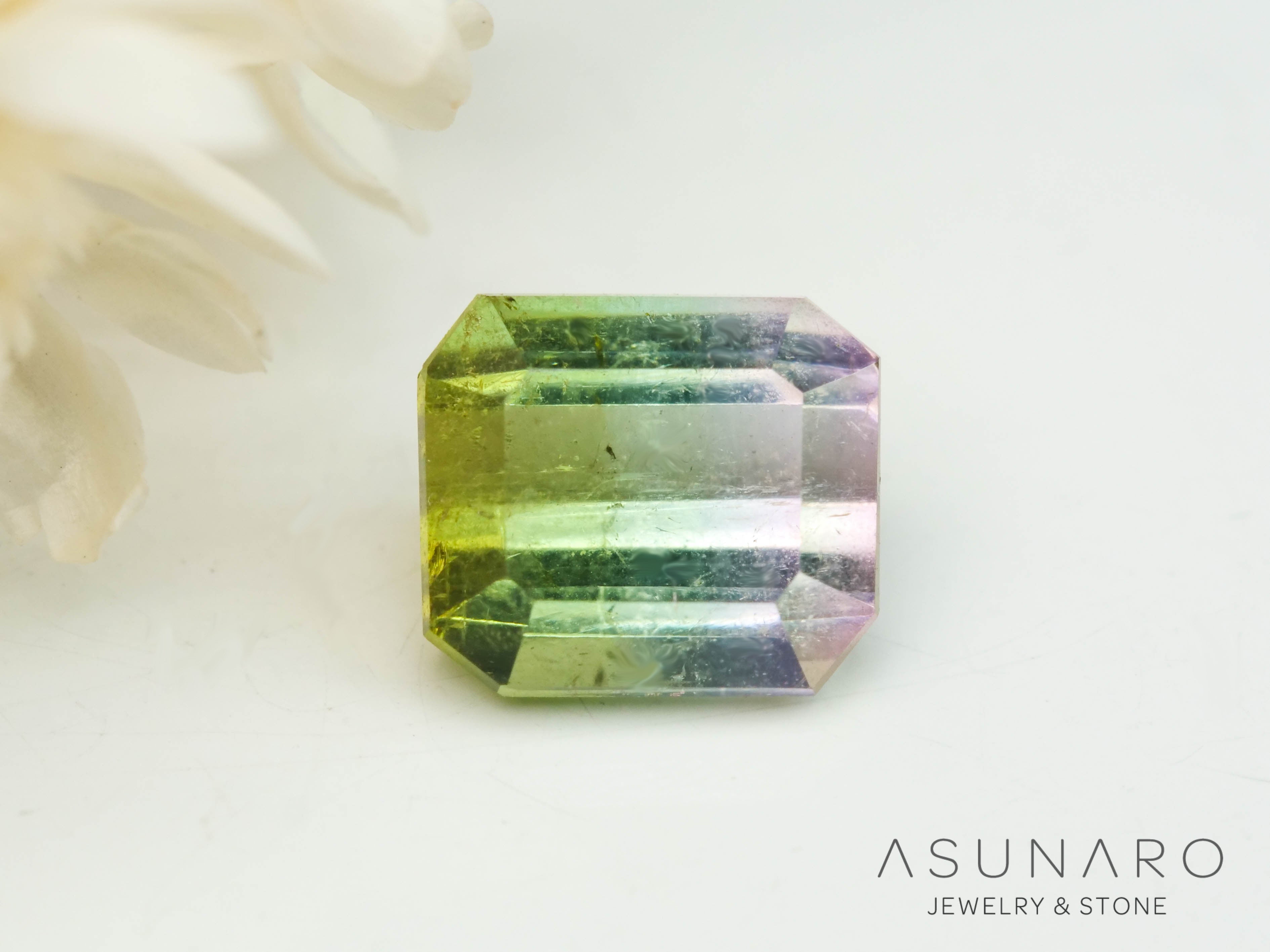 パーティーカラートルマリン　エメラルドカット　アフガニスタン産　0.41ct【250409-2858】