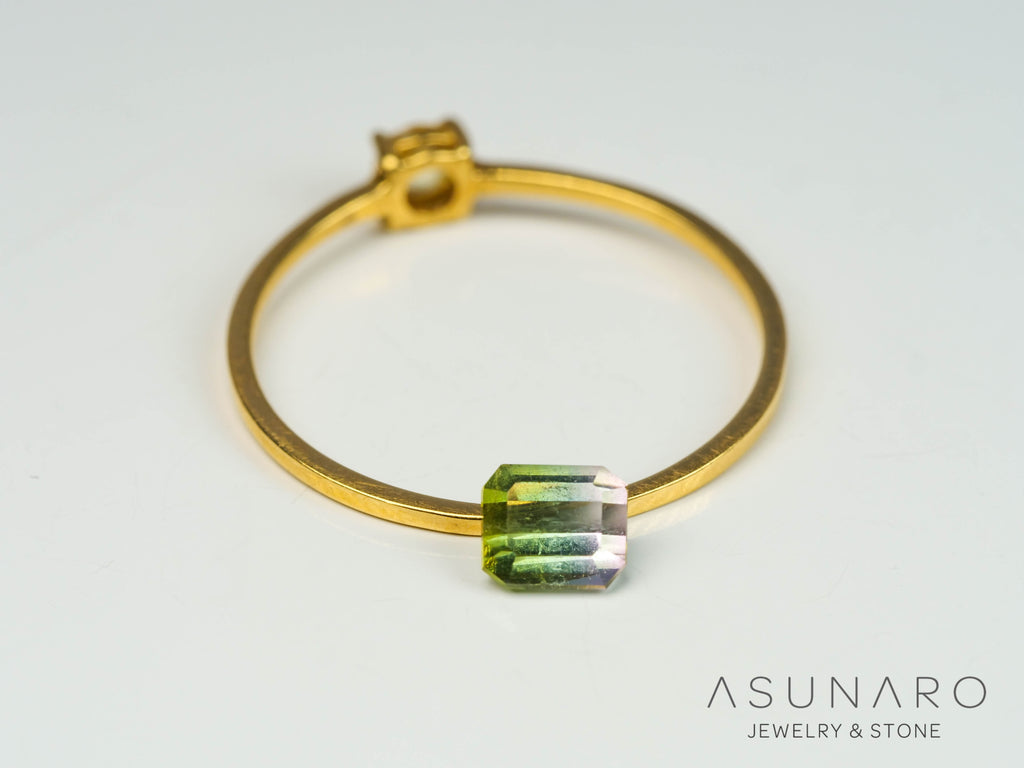 パーティーカラートルマリン　エメラルドカット　アフガニスタン産　0.41ct【250409-2858】