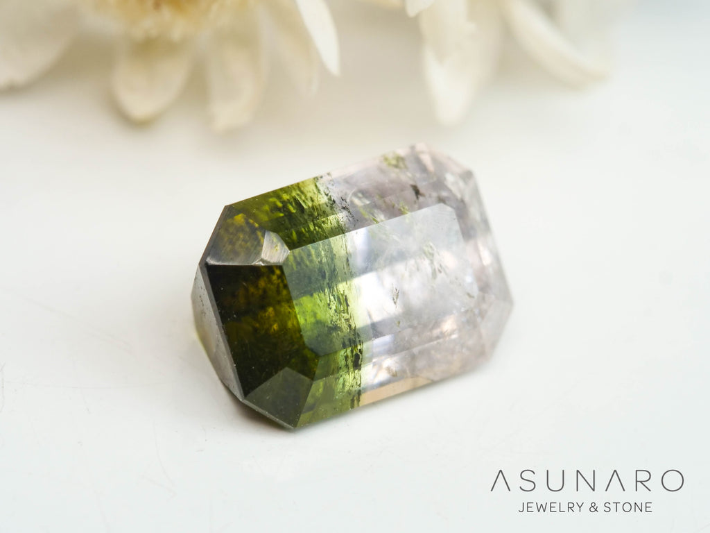 バイカラートルマリン　エメラルドカット　アフガニスタン産　1.33ct【250409-2859】