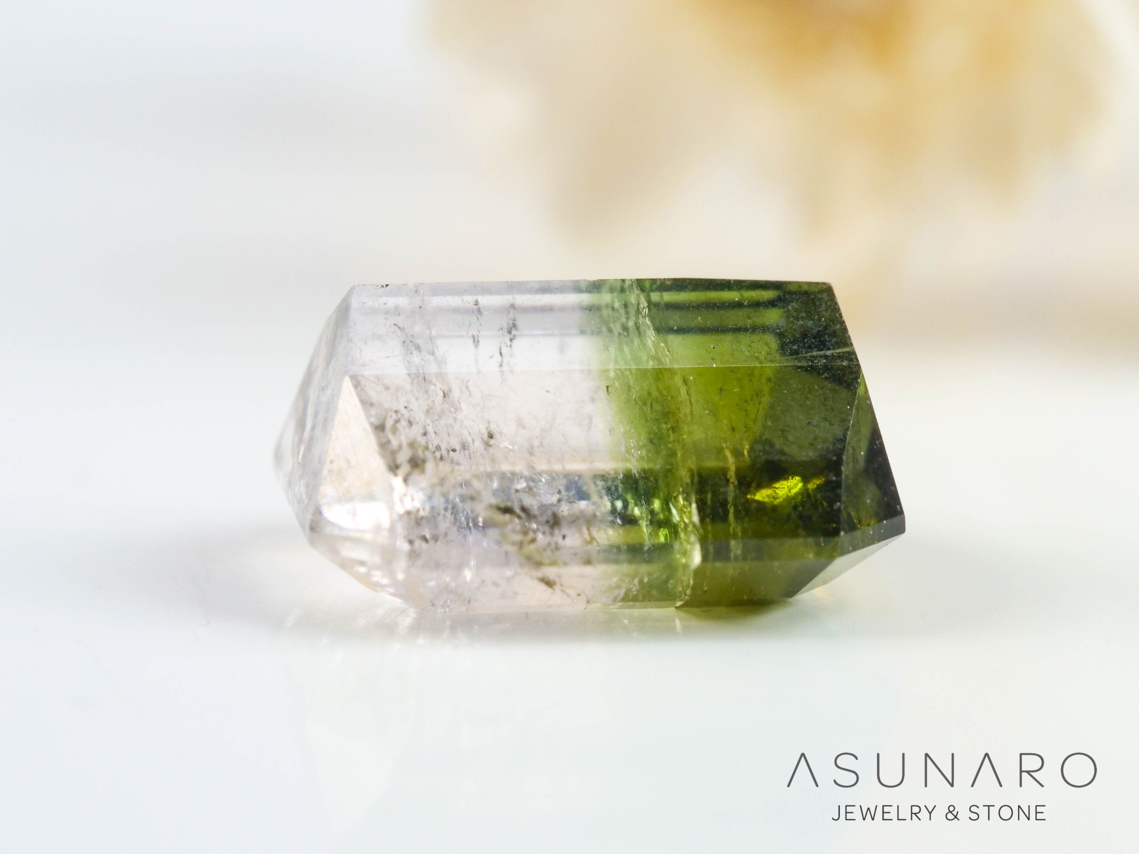 バイカラートルマリン　エメラルドカット　アフガニスタン産　1.33ct【250409-2859】