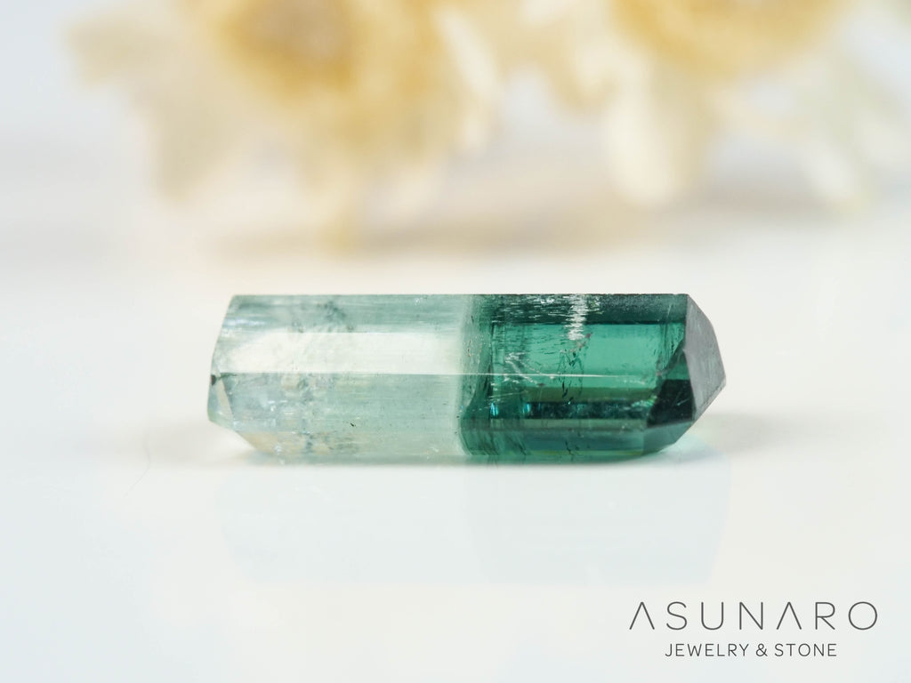 バイカラートルマリン　エメラルドカット　アフガニスタン産　1.24ct【250409-2861】