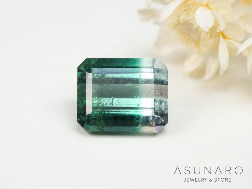 バイカラートルマリン　エメラルドカット　アフガニスタン産　2.20ct【250409-2863】