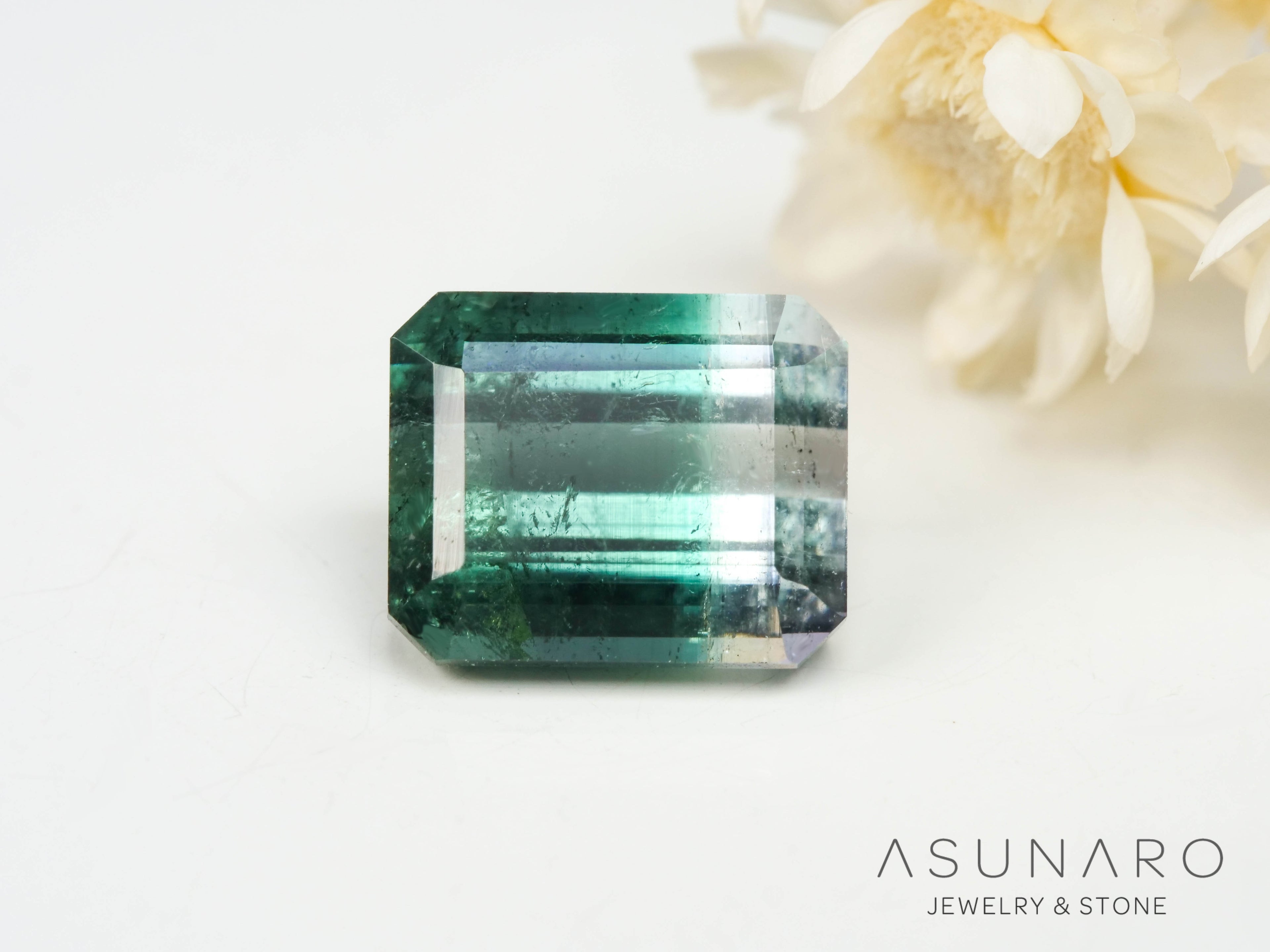 バイカラートルマリン　エメラルドカット　アフガニスタン産　2.20ct【250409-2863】