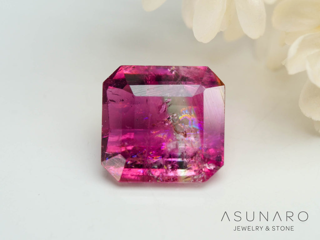 バイカラートルマリン　エメラルドカット　アフガニスタン産　0.95ct【250818-2866】