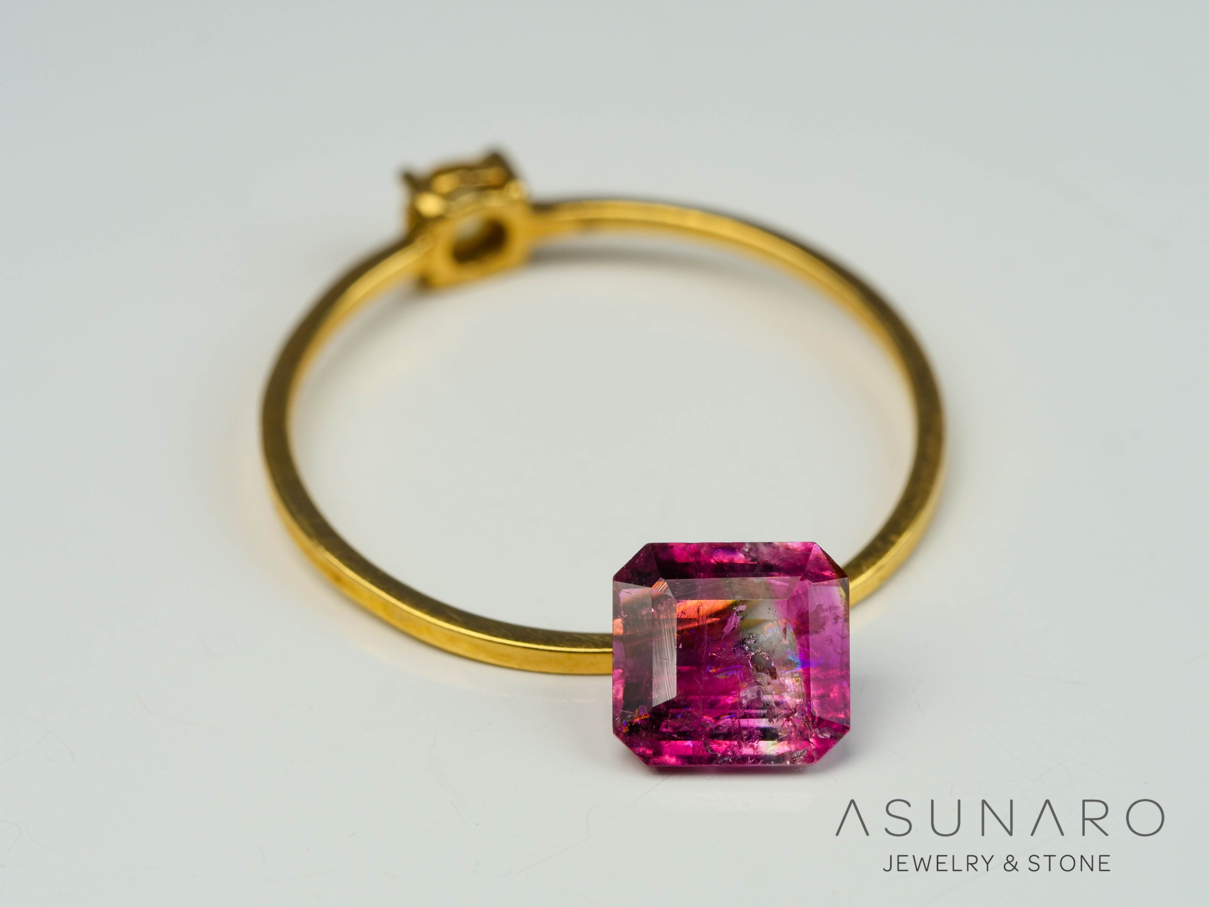 バイカラートルマリン　エメラルドカット　アフガニスタン産　0.95ct【250818-2866】