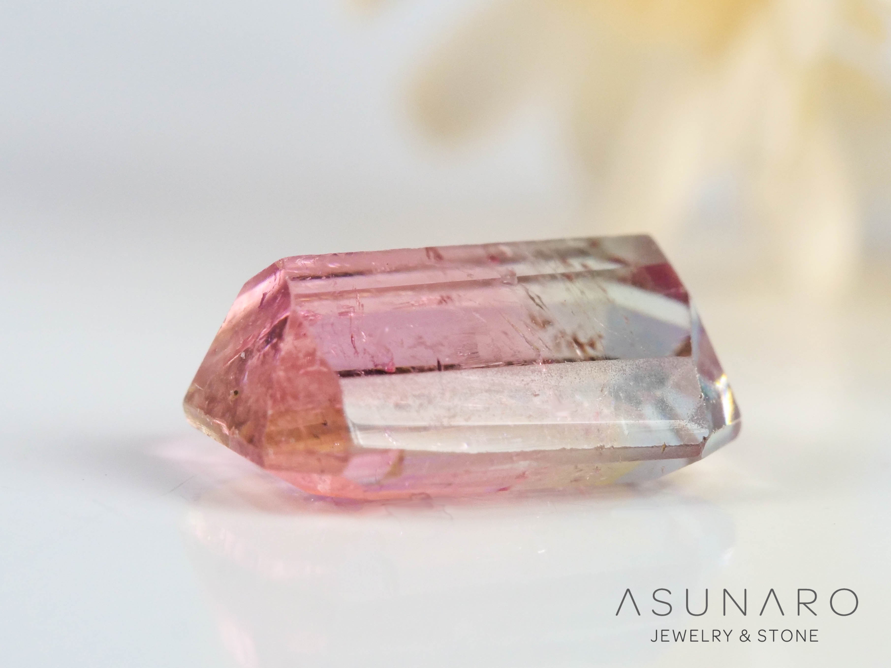 バイカラートルマリン　エメラルドカット　アフガニスタン産　0.91ct【250818-2867】