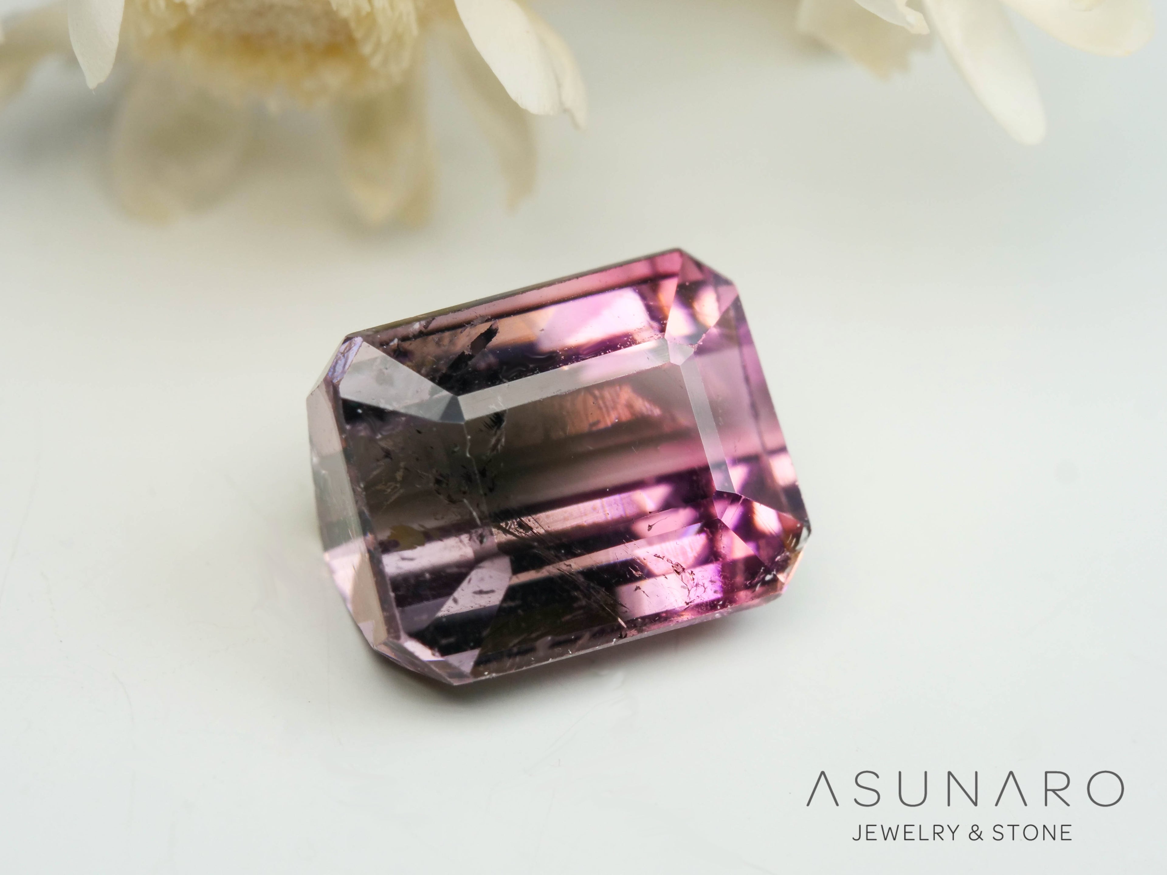 バイカラートルマリン　エメラルドカット　アフガニスタン産　1.36ct【250818-2868】