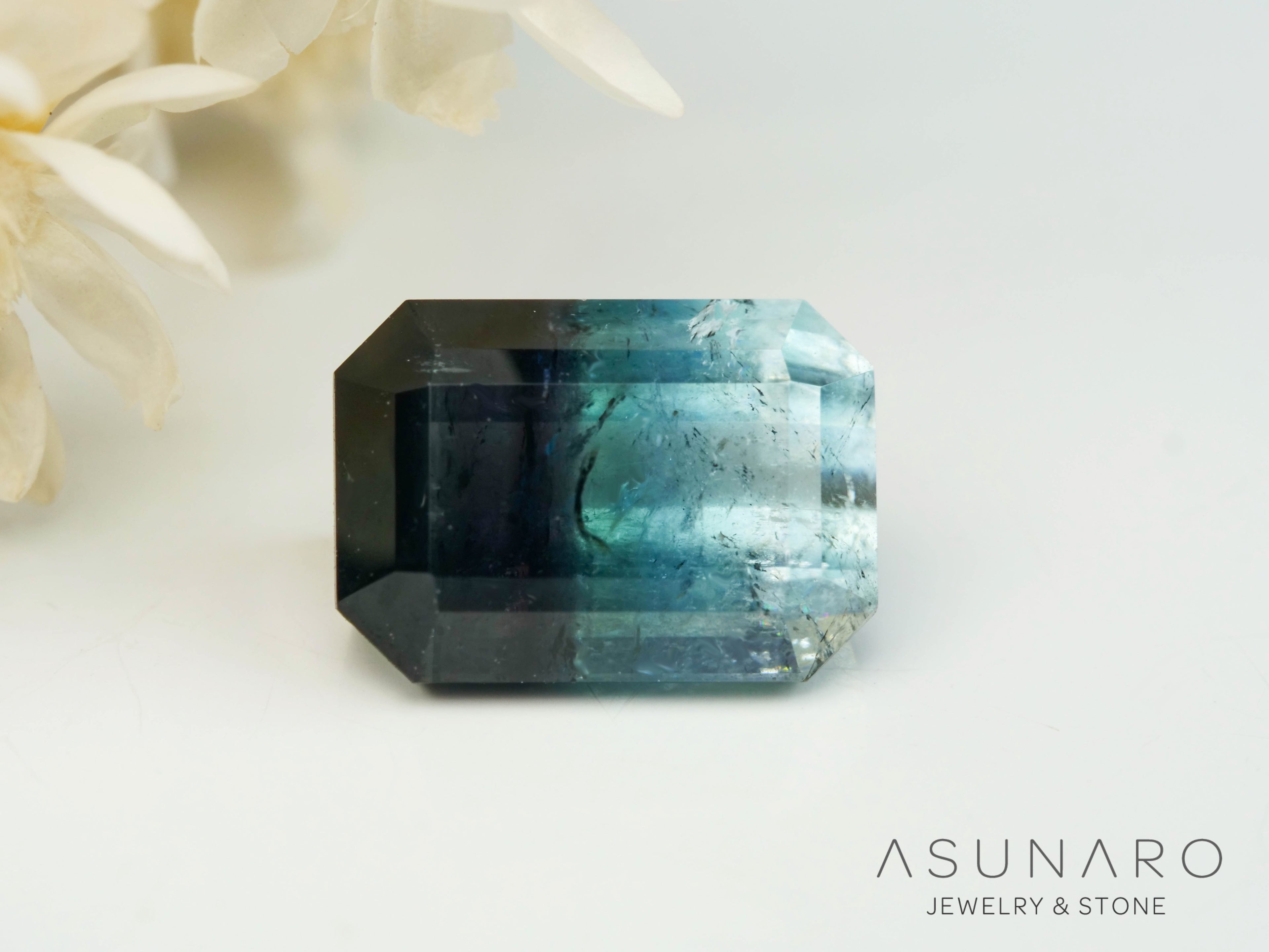 バイカラートルマリン　エメラルドカット　アフガニスタン産　1.35ct【250818-2871】