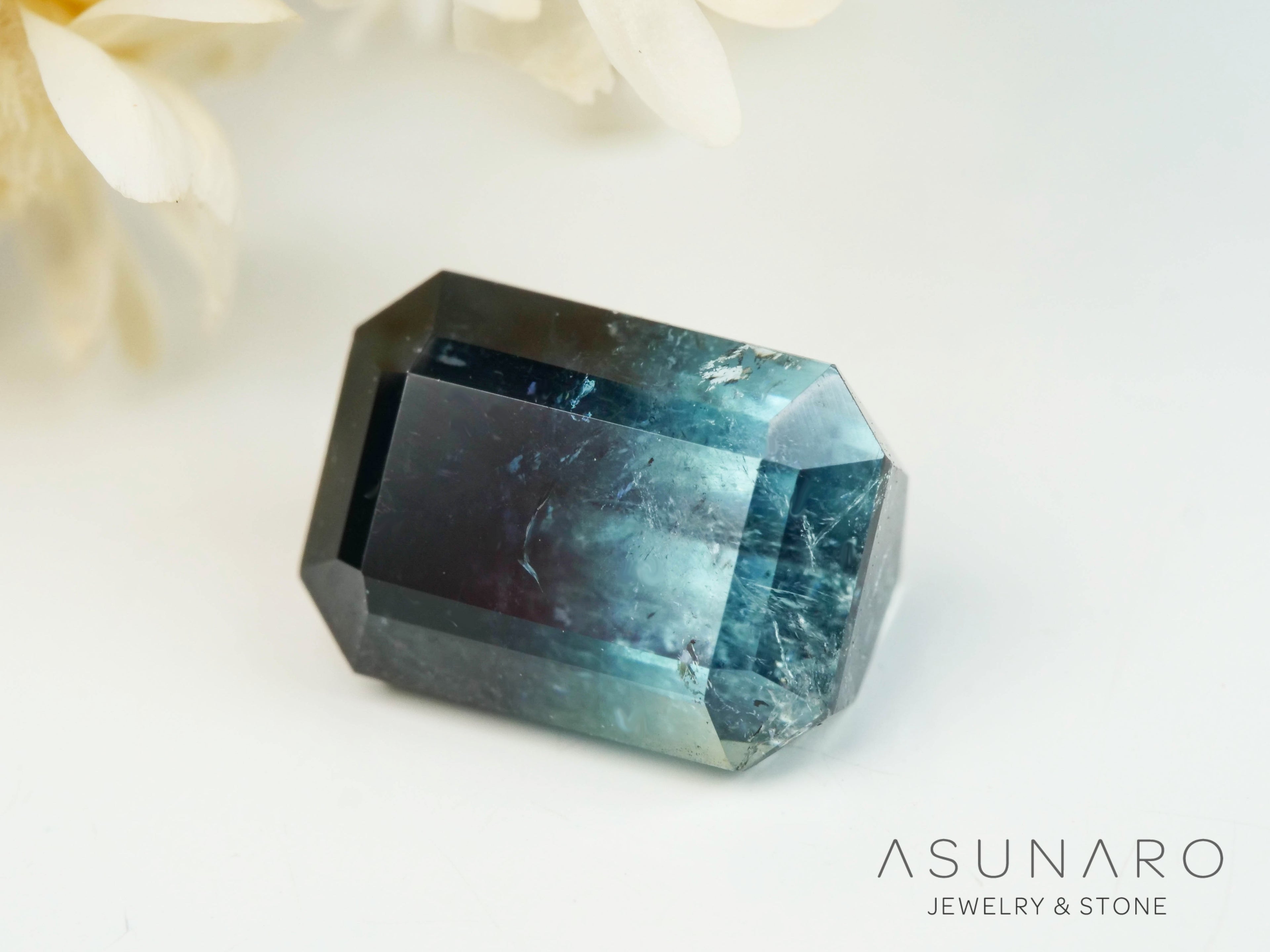 バイカラートルマリン　エメラルドカット　アフガニスタン産　1.35ct【250818-2871】