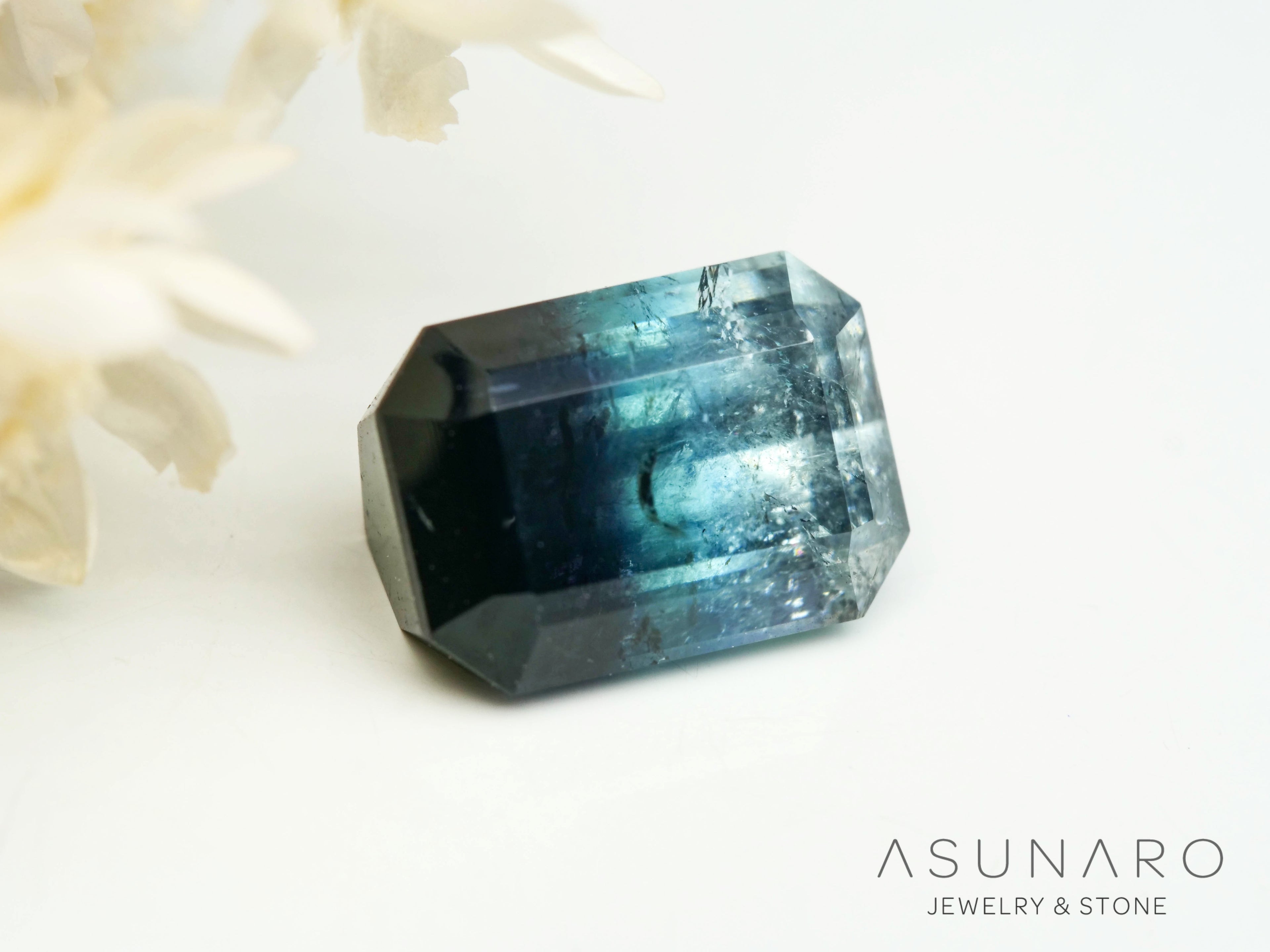 バイカラートルマリン　エメラルドカット　アフガニスタン産　1.35ct【250818-2871】