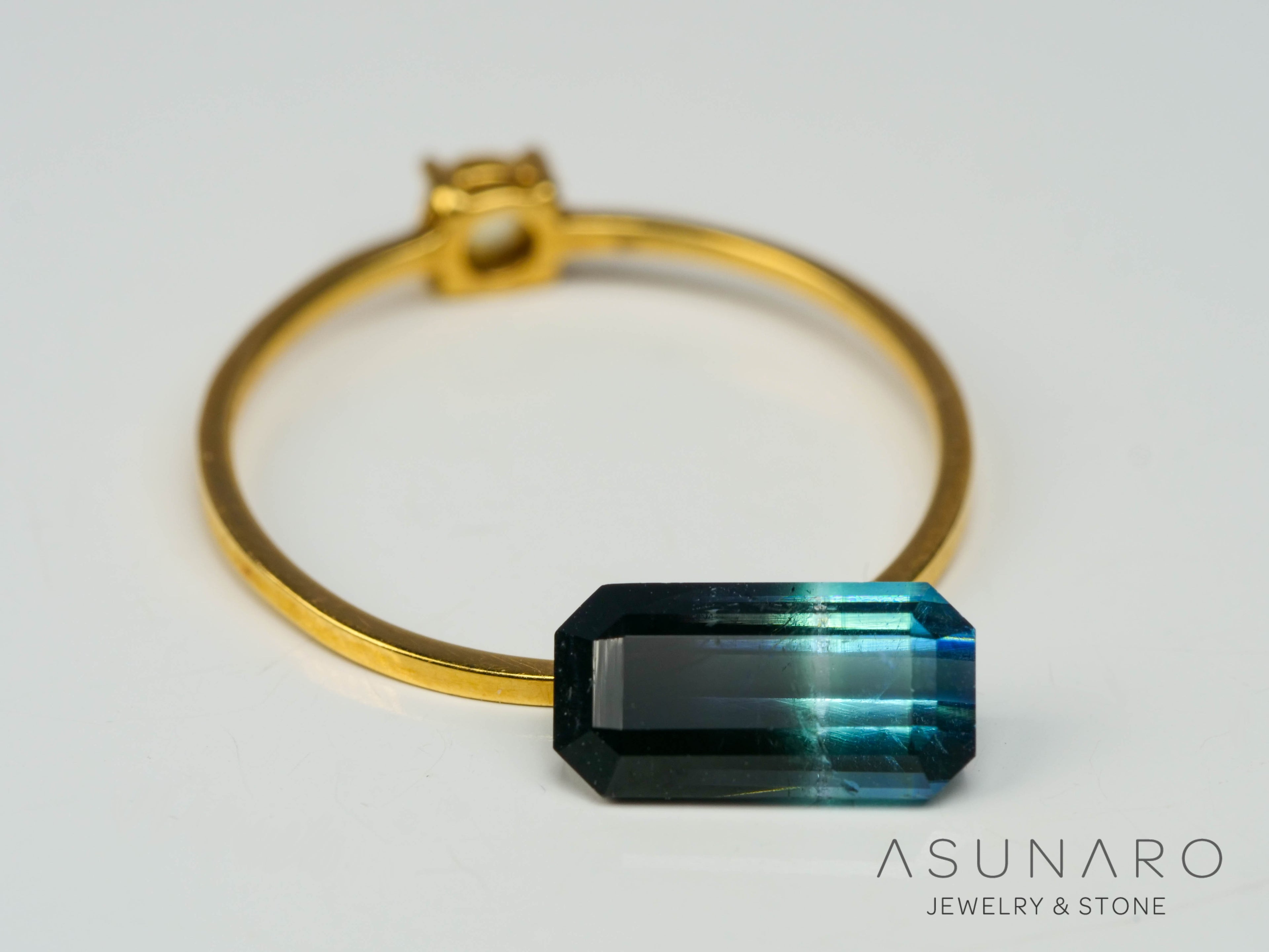 バイカラートルマリン　エメラルドカット　アフガニスタン産　1.50ct【250818-2872】