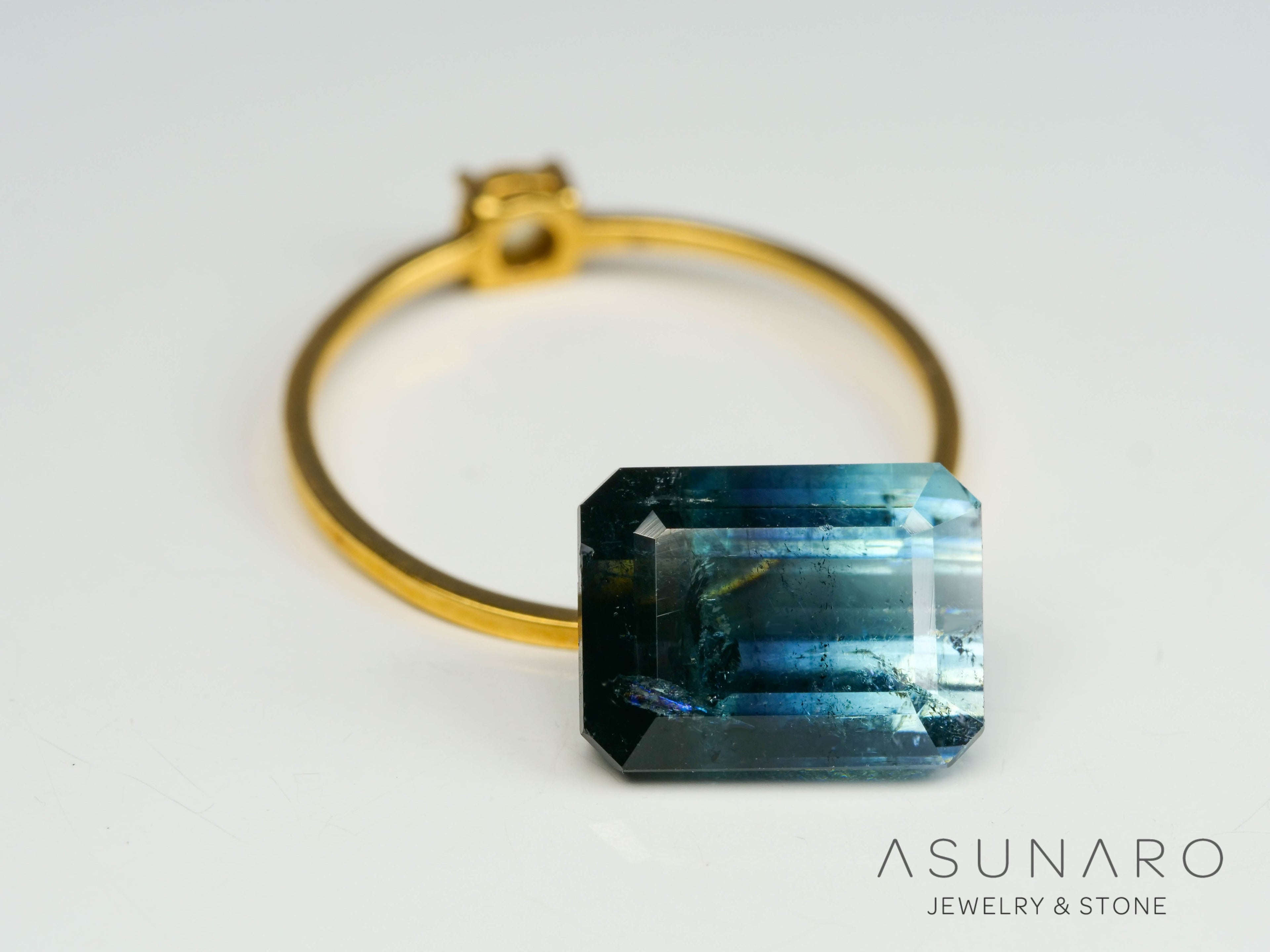 バイカラートルマリン　エメラルドカット　アフガニスタン産　4.04ct【250818-2874】