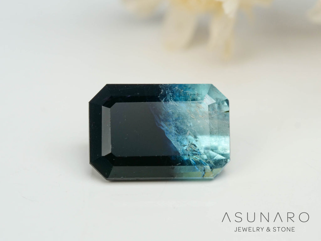 バイカラートルマリン　エメラルドカット　アフガニスタン産　1.41ct【250818-2875】
