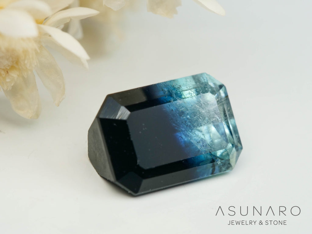 バイカラートルマリン　エメラルドカット　アフガニスタン産　1.41ct【250818-2875】