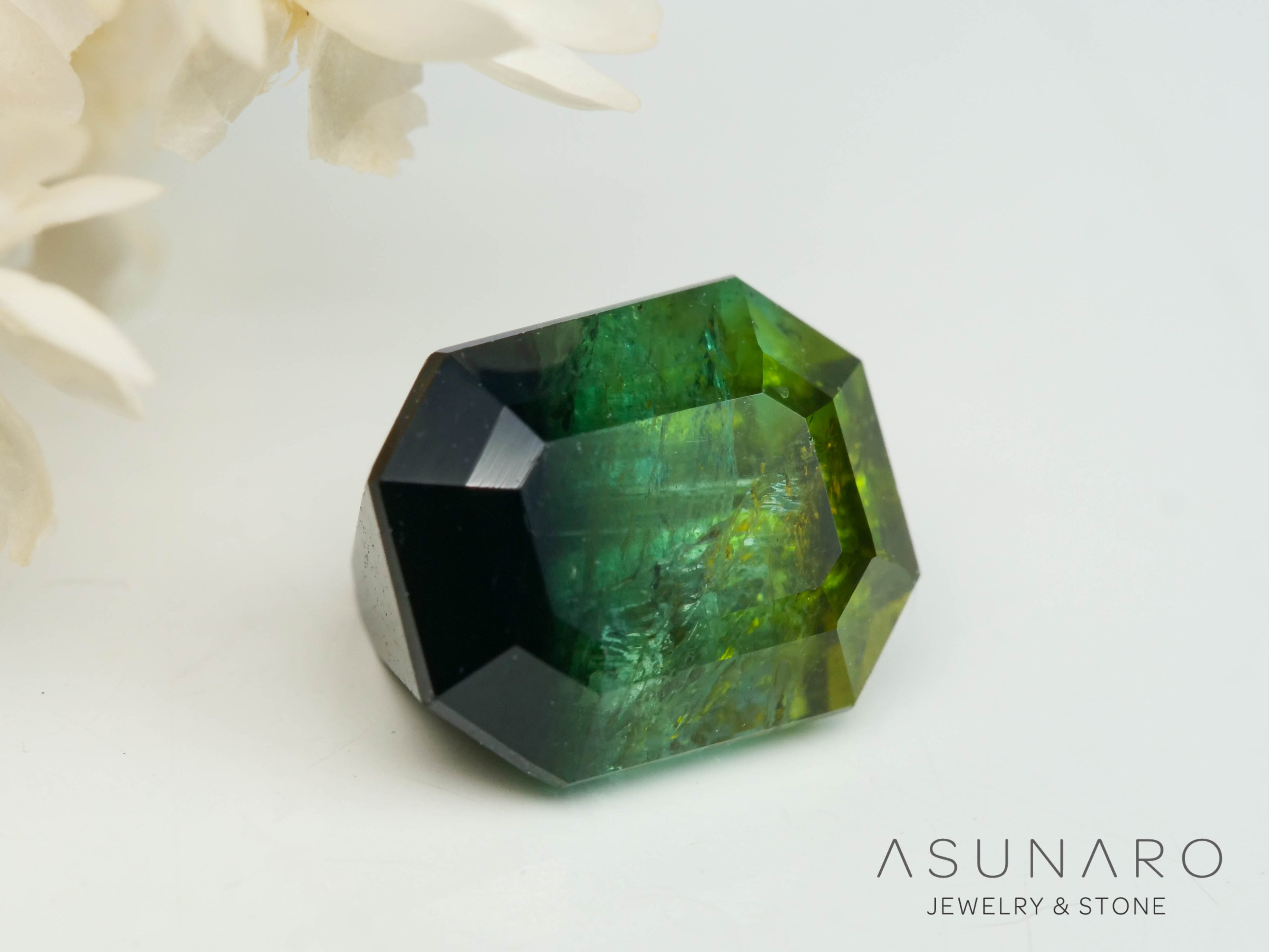 バイカラートルマリン　エメラルドカット　アフガニスタン産　1.91ct【250818-2876】