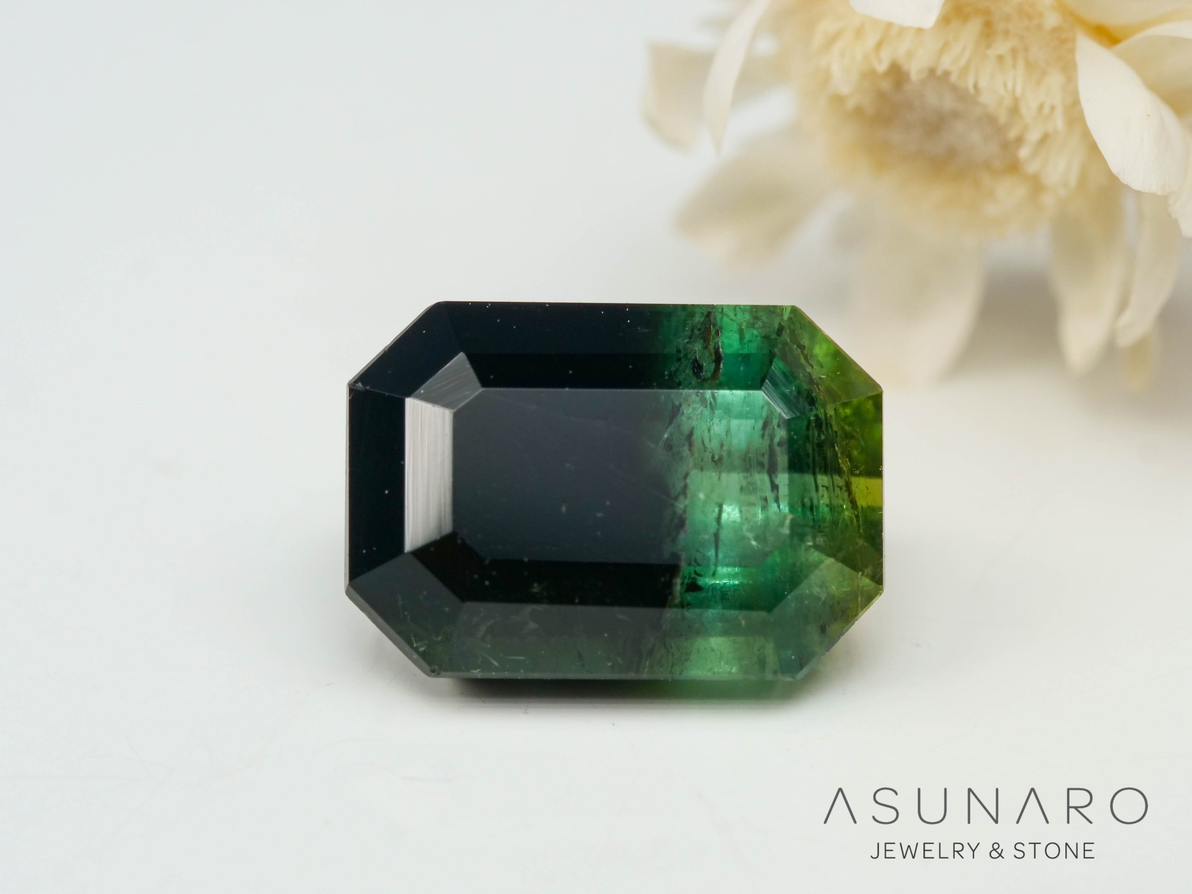 バイカラートルマリン　エメラルドカット　アフガニスタン産　1.91ct【250818-2877】