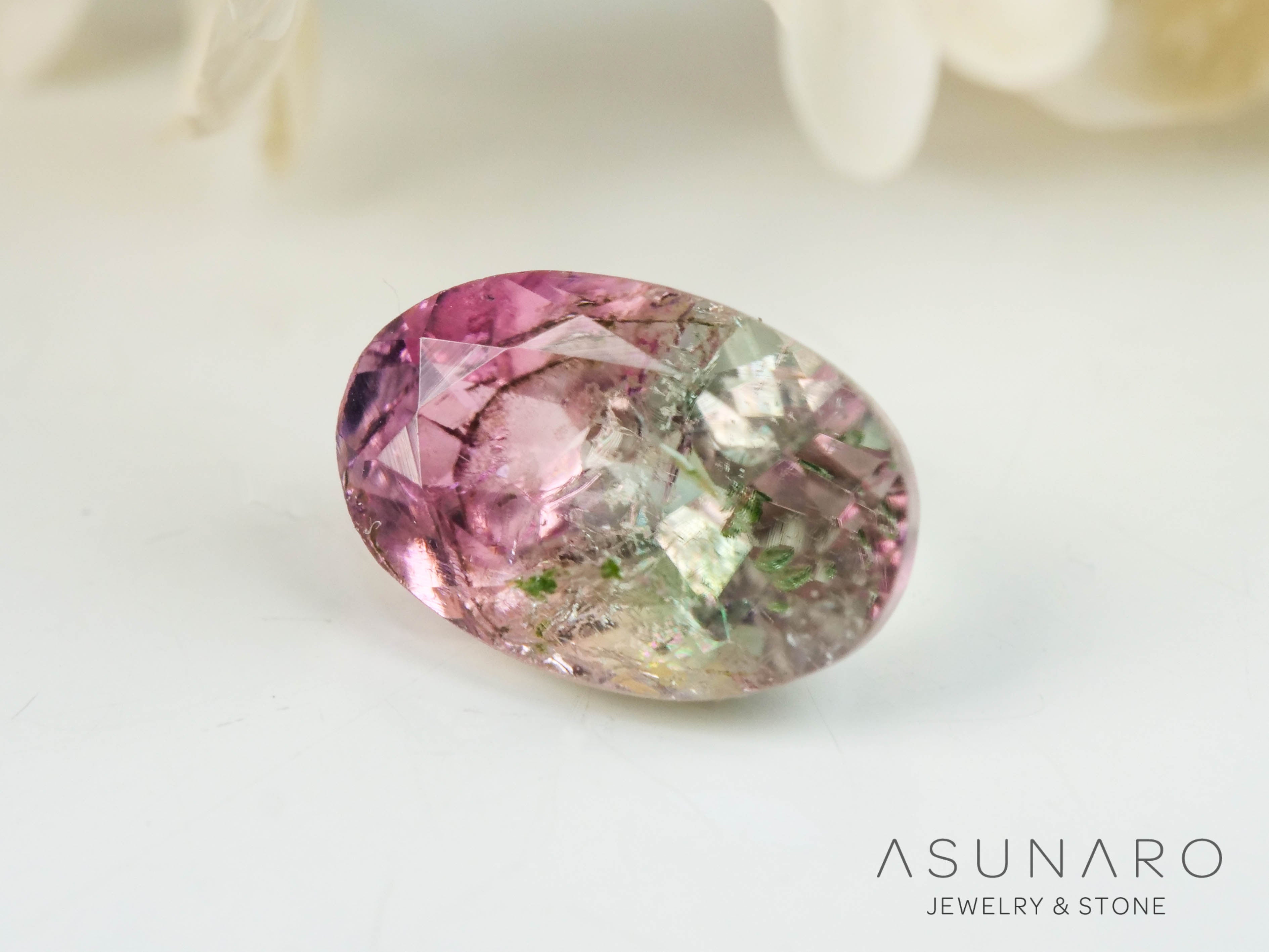 バイカラートルマリン　オーバルカット　アフガニスタン産　0.50ct【250818-2879】