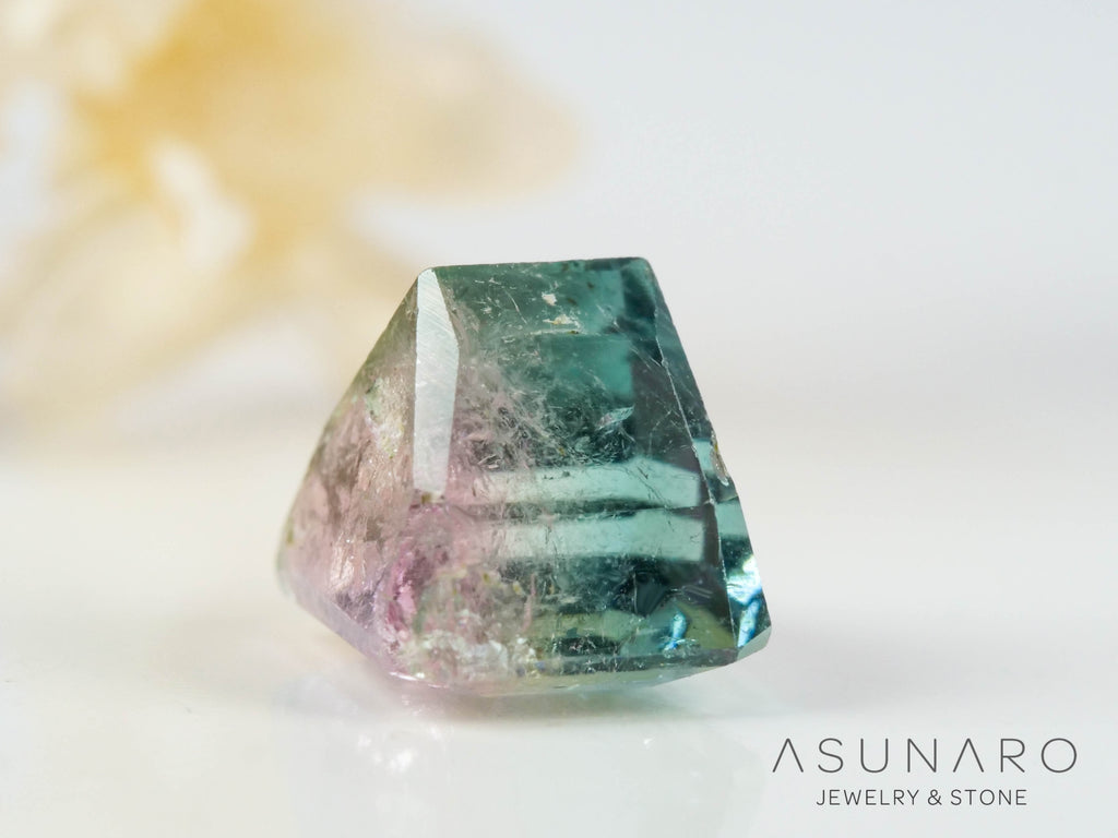 バイカラートルマリン　エメラルドカット　アフガニスタン産　1.37ct【250818-2881】