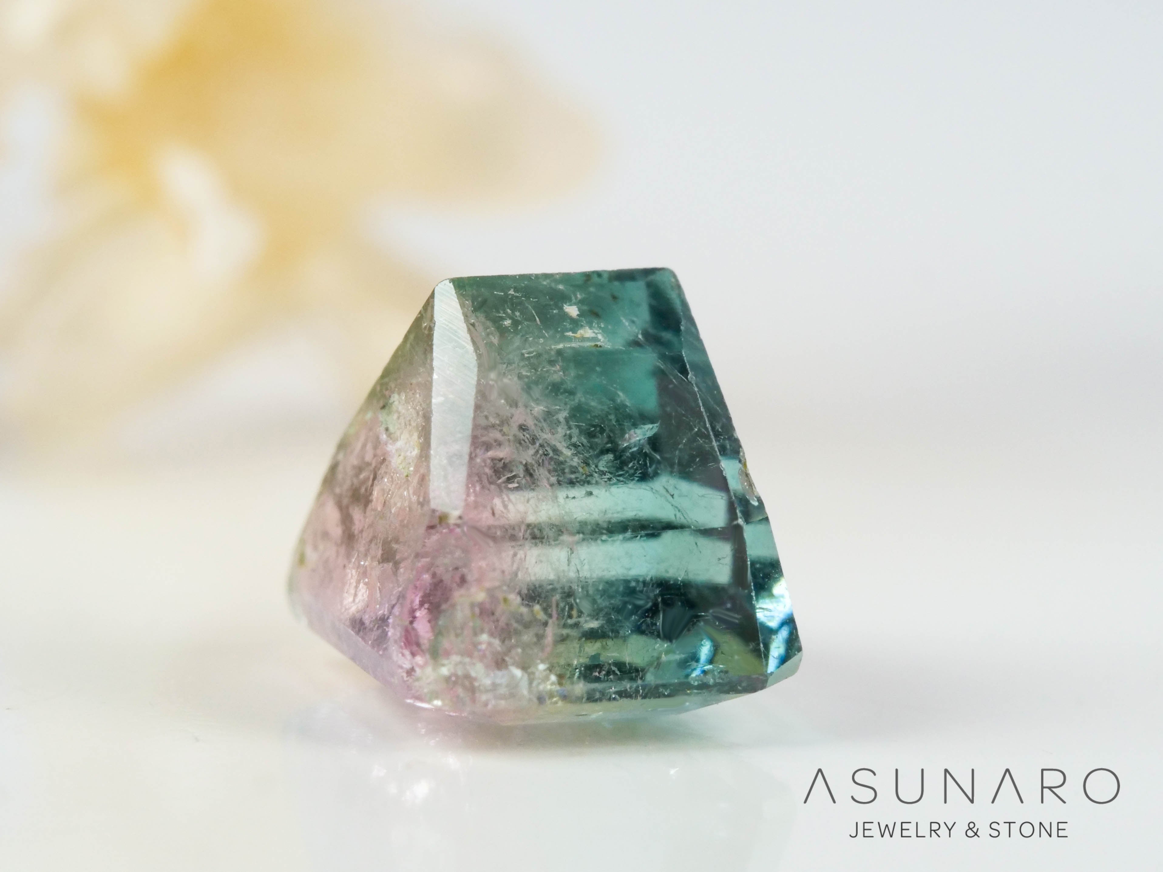 バイカラートルマリン　エメラルドカット　アフガニスタン産　1.37ct【250818-2881】