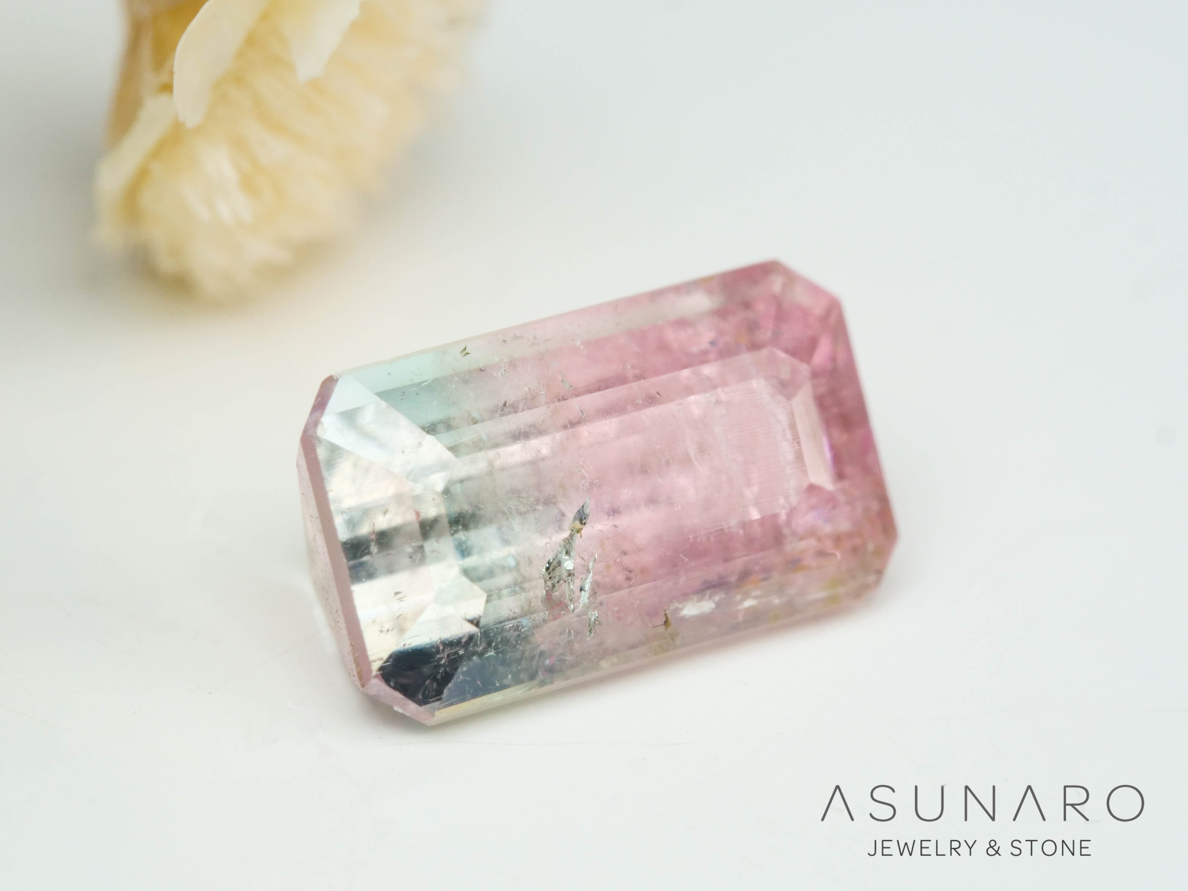 バイカラートルマリン　エメラルドカット　アフガニスタン産　1.02ct【250818-2883】