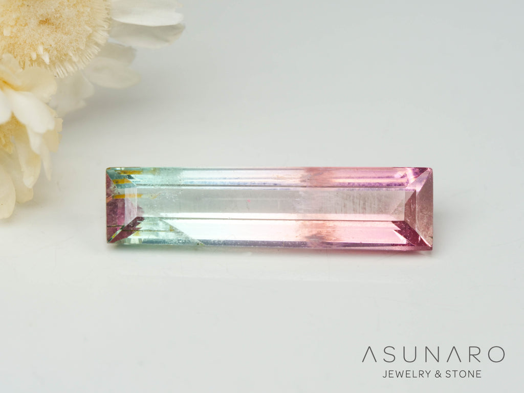バイカラートルマリン　エメラルドカット　アフガニスタン産　1.51ct【250818-2885】