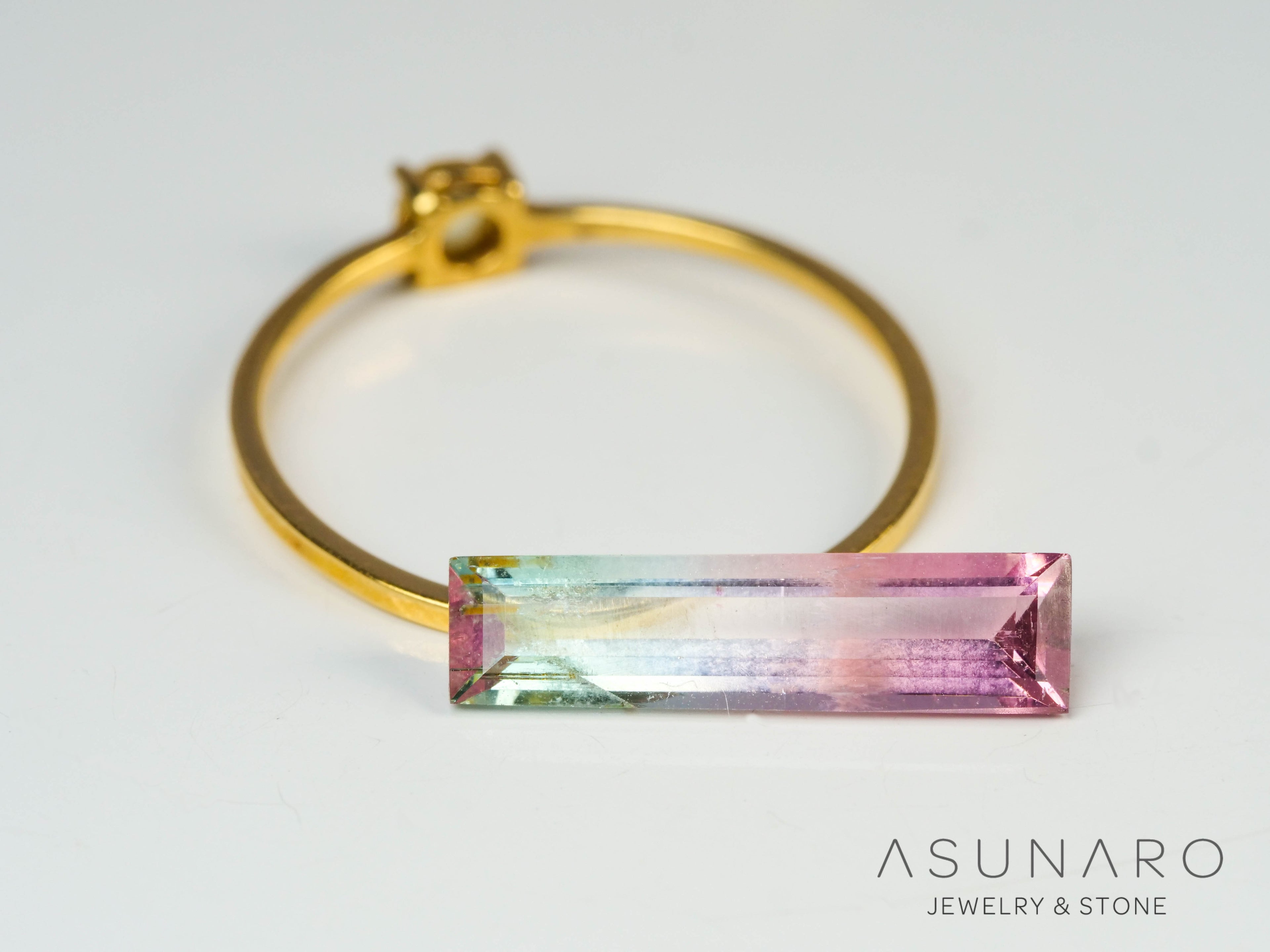 バイカラートルマリン　エメラルドカット　アフガニスタン産　1.51ct【250818-2885】