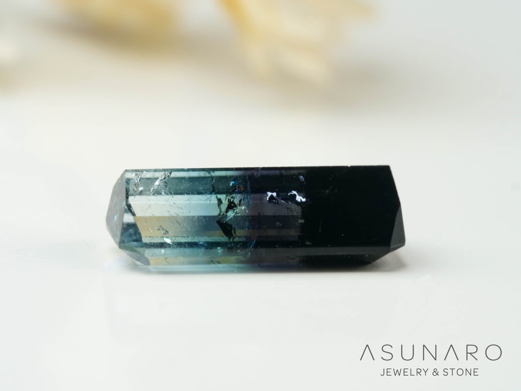 バイカラートルマリン　エメラルドカット　アフガニスタン産　0.98ct【250818-2888】