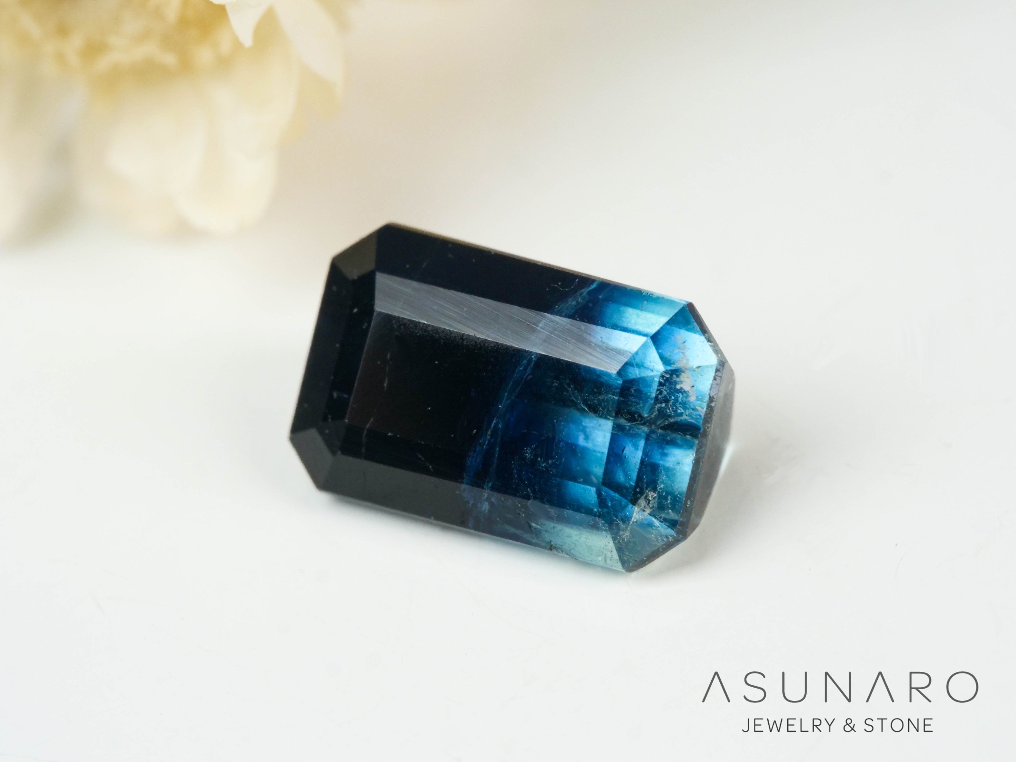 バイカラートルマリン　エメラルドカット　アフガニスタン産　0.96ct【250818-2889】